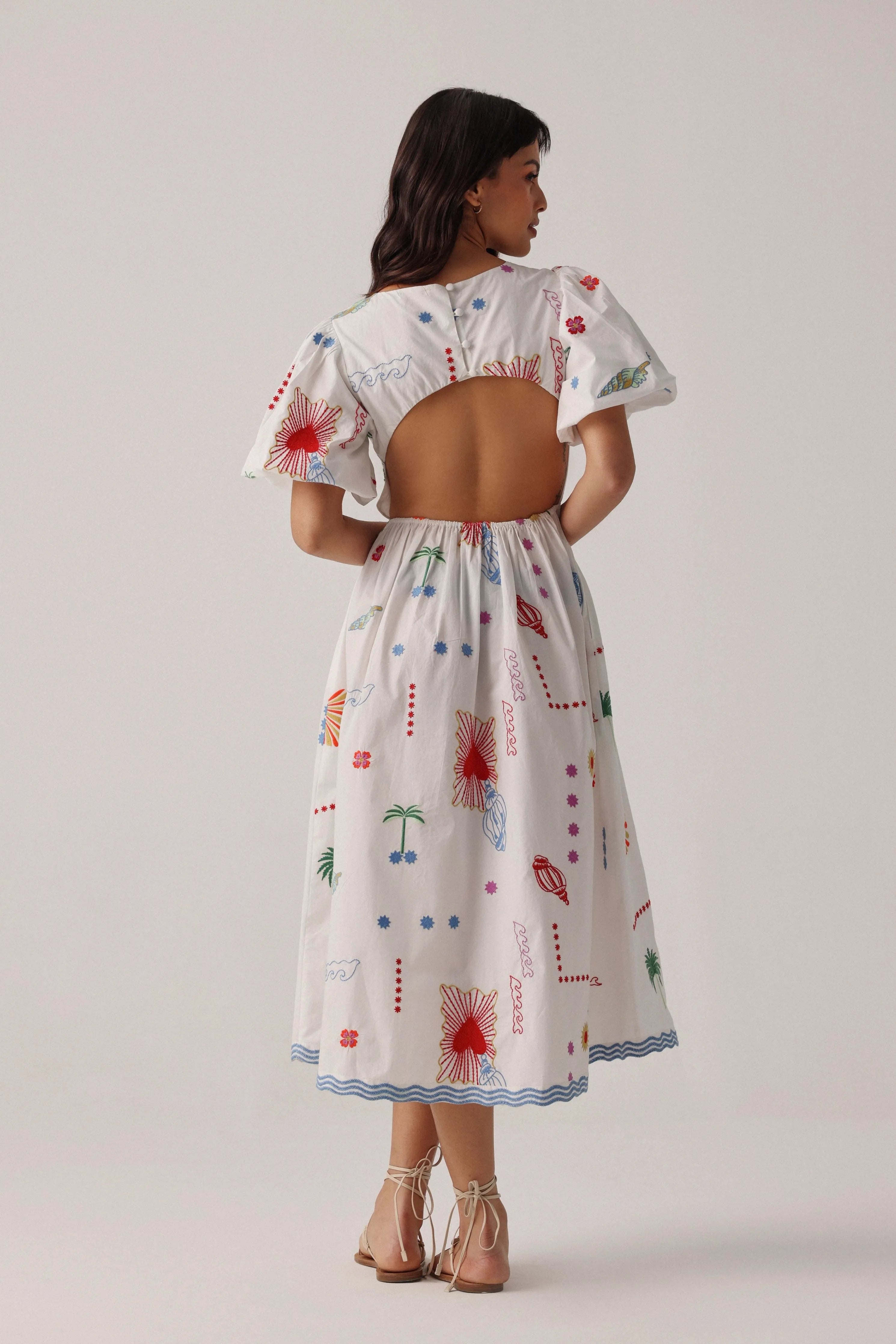 Lyla Midi Ecru Dress
