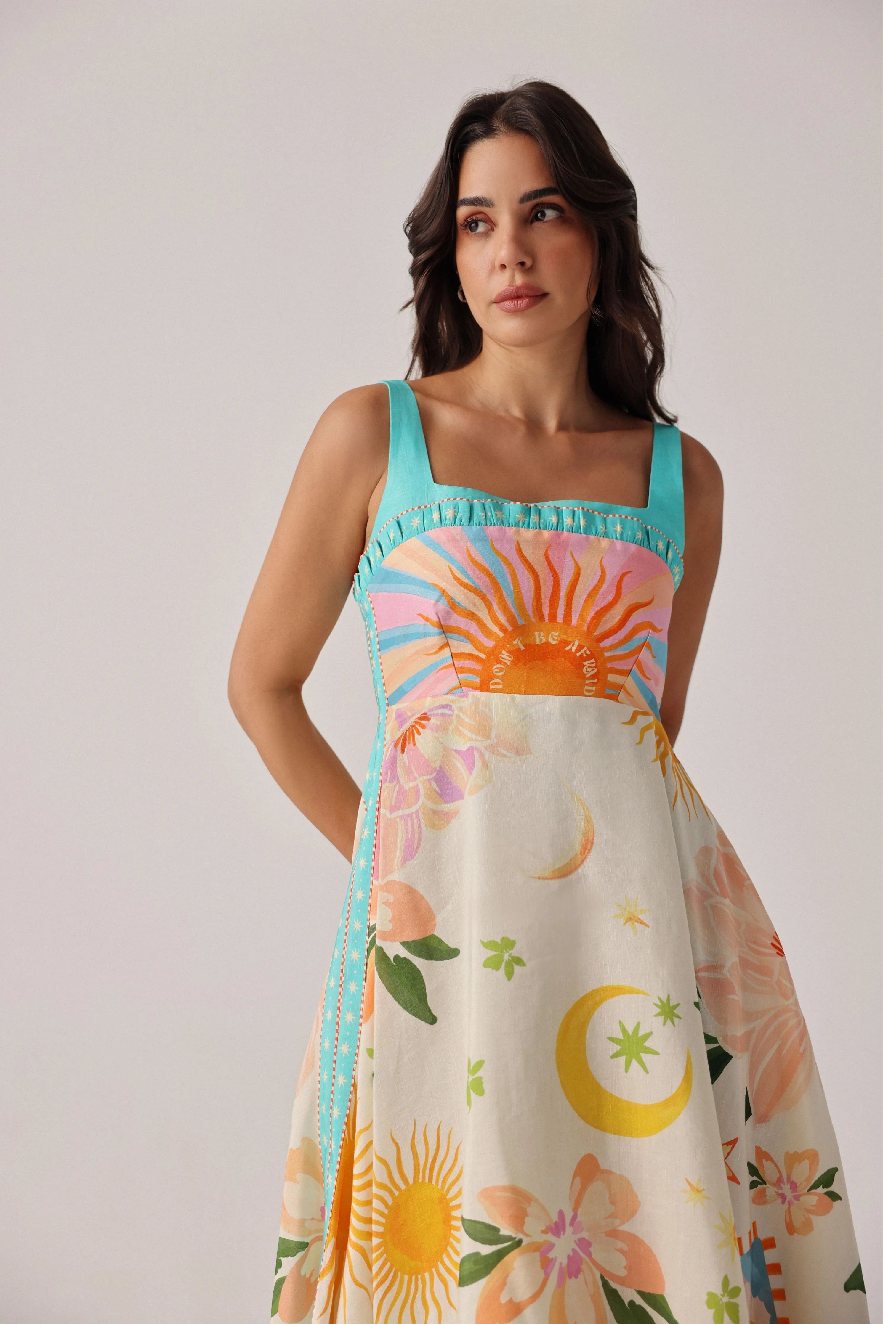 Nora Midi Azure Dress