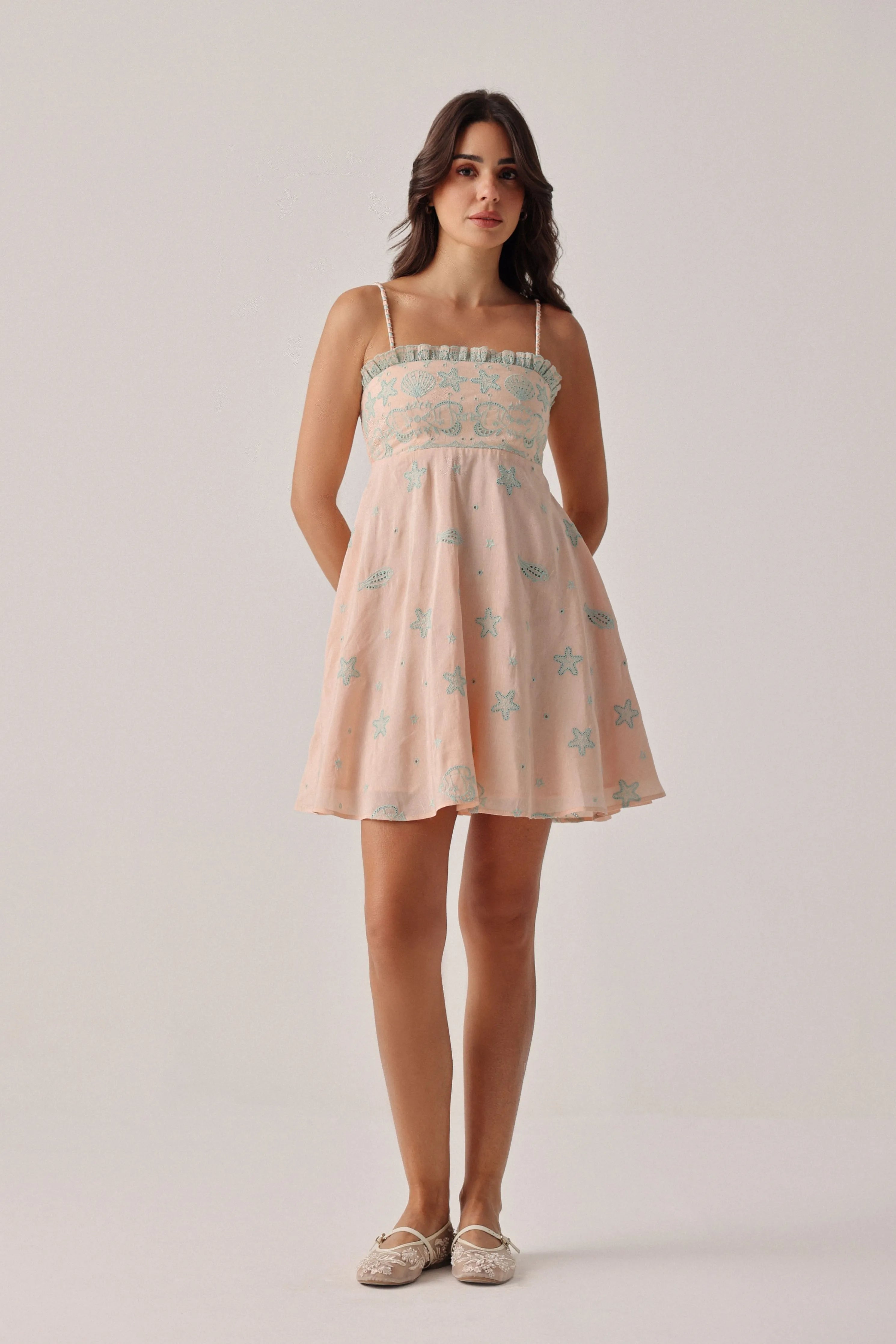 Nora Mini Peach Dress