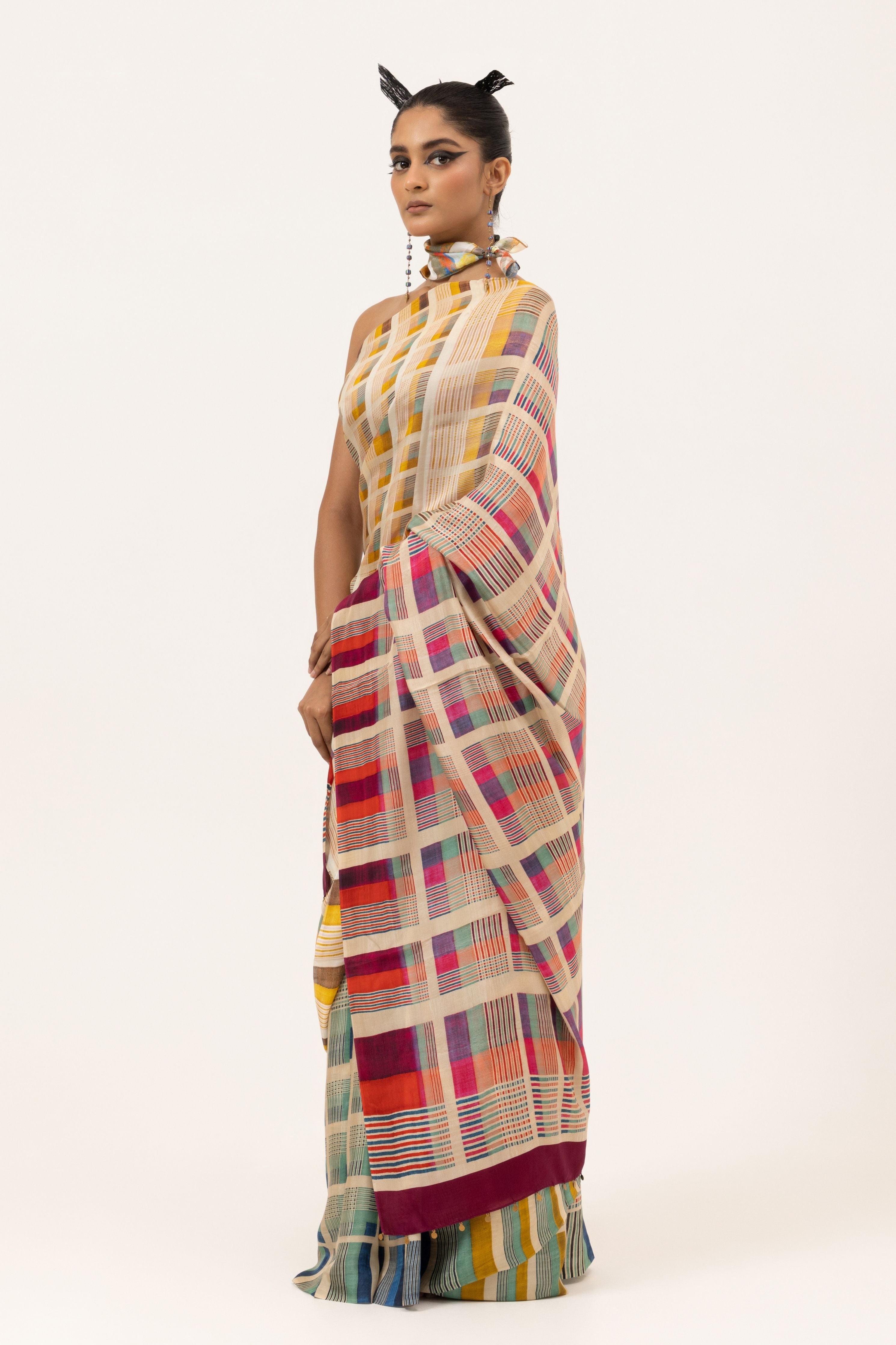 Modern Mosaic Silk Saree