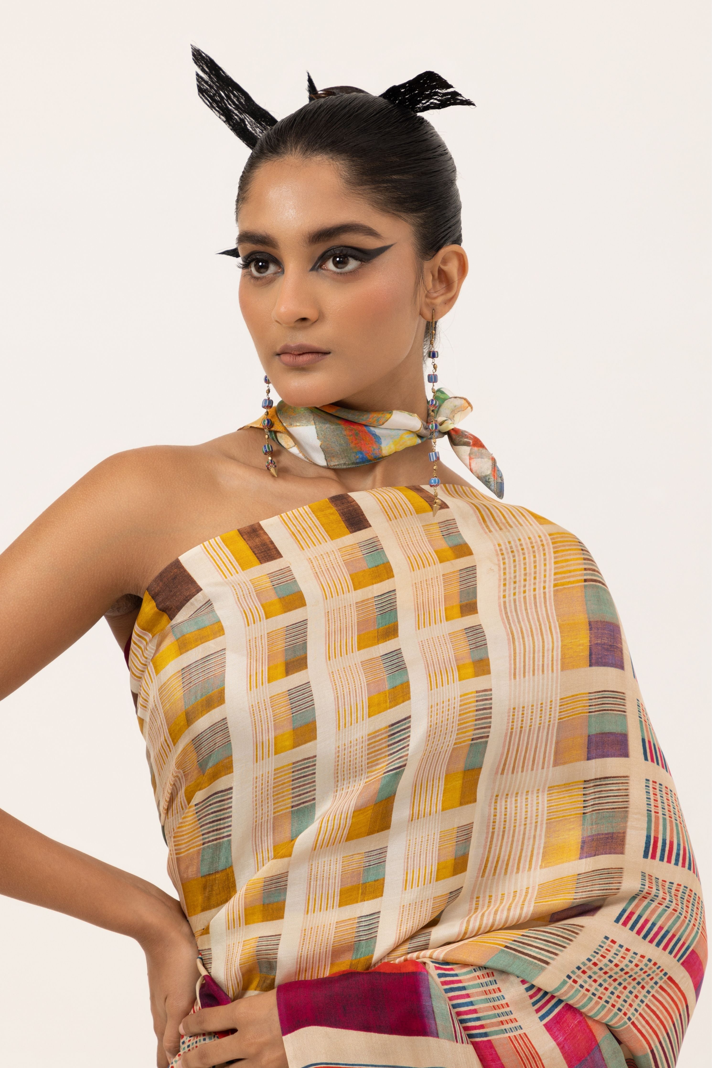 Modern Mosaic Silk Saree