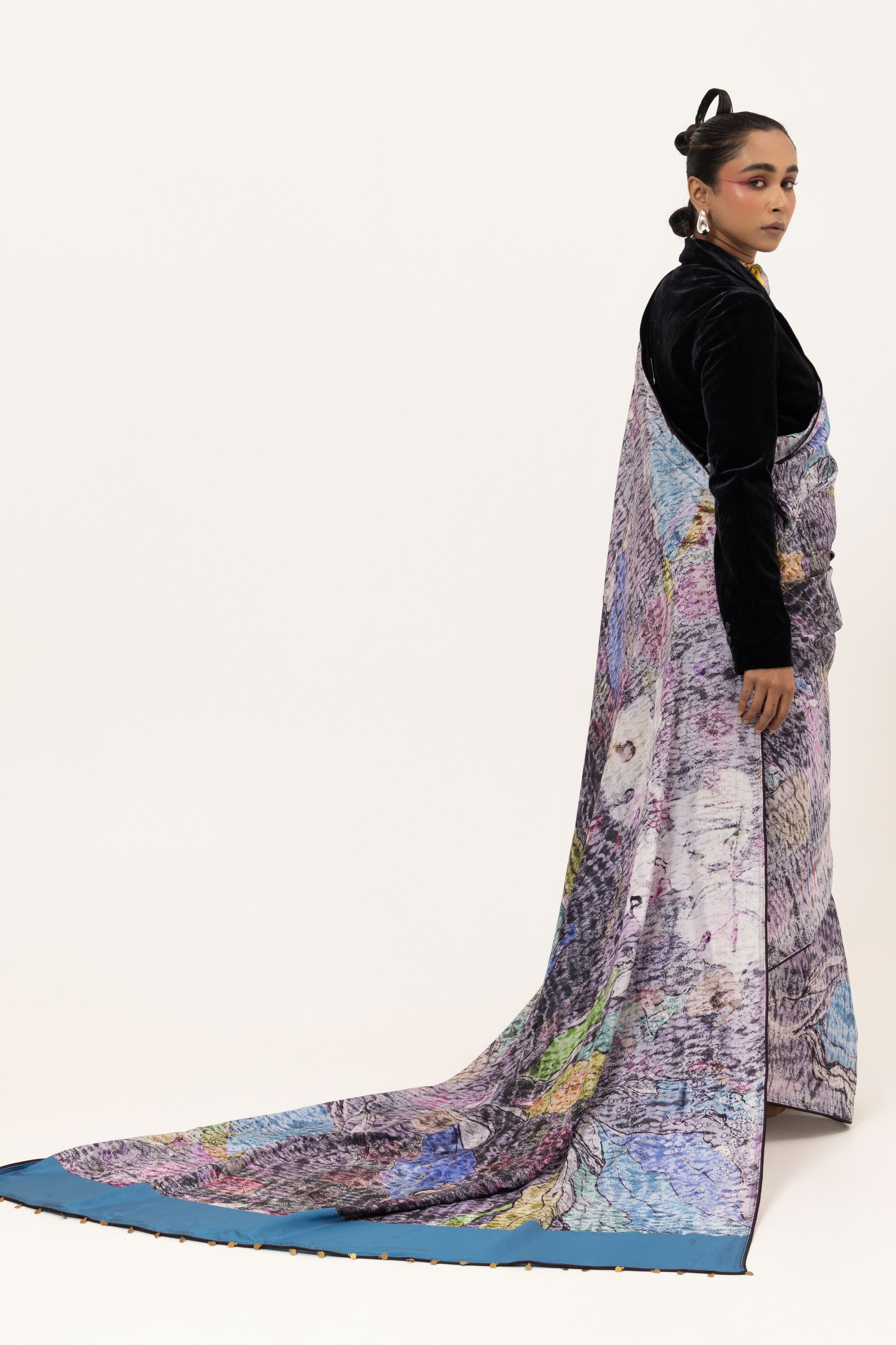 Lavender Drift Silk Saree