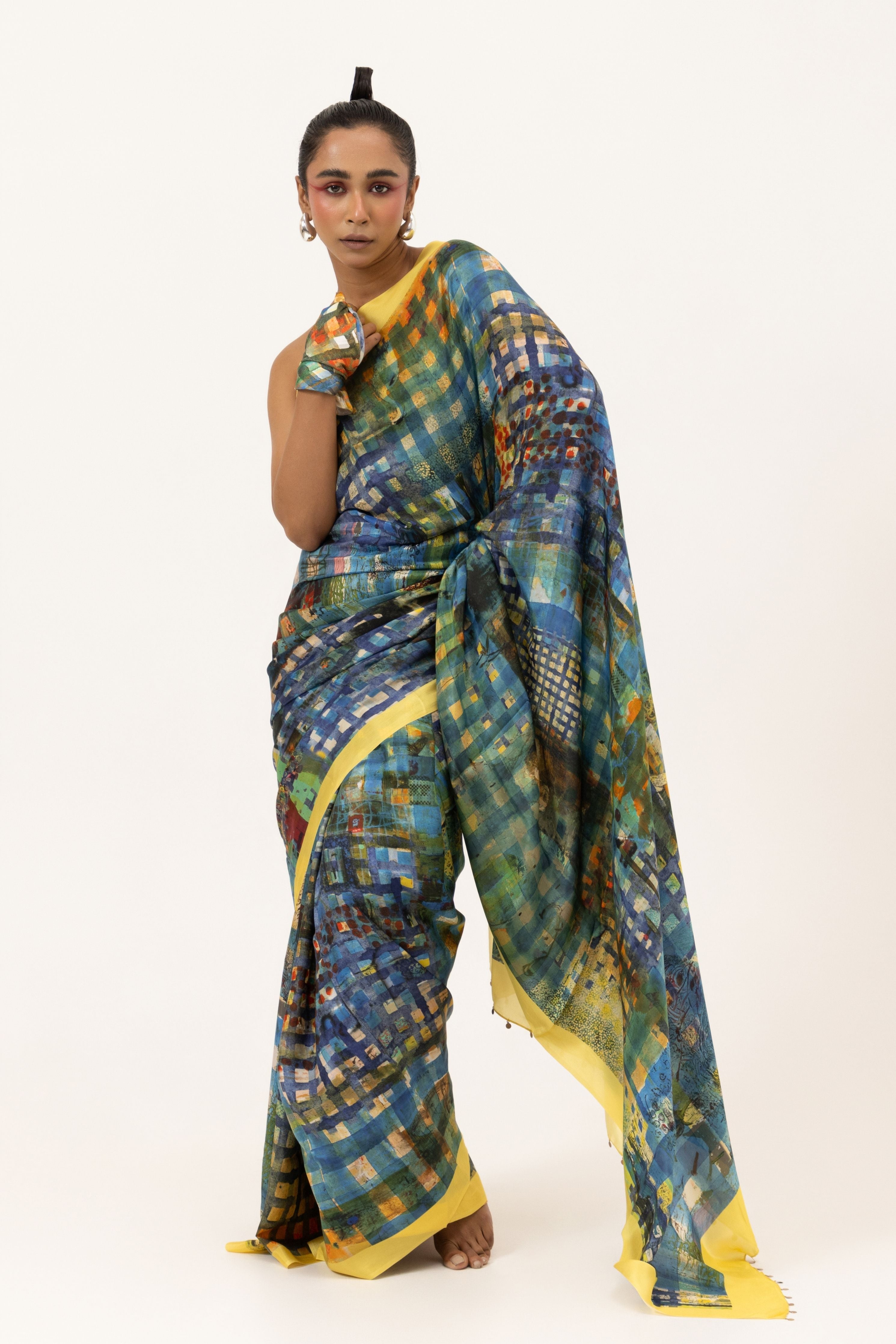 Block & Blend Silk Saree