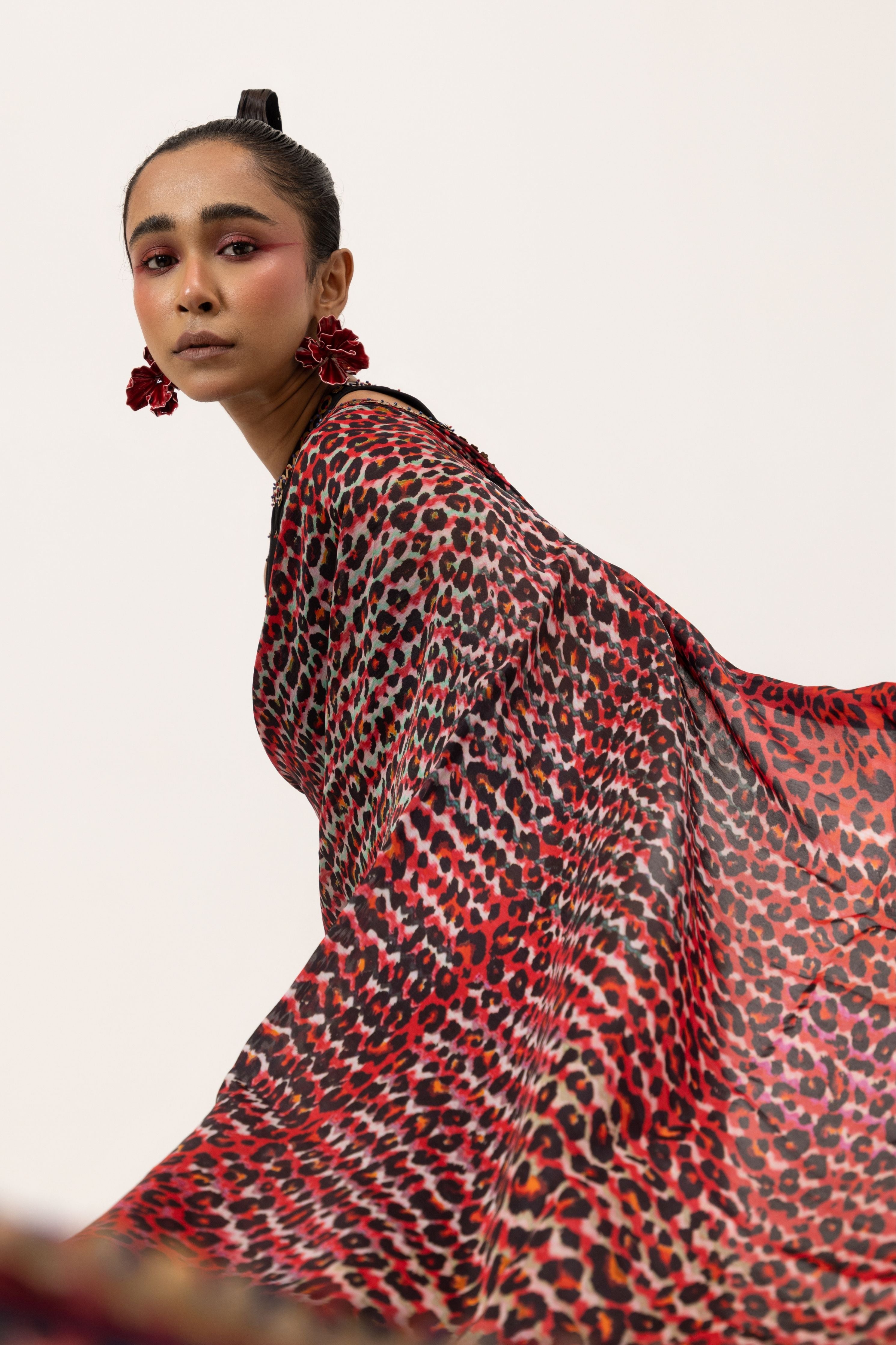 Leopard Luxe Silk Saree