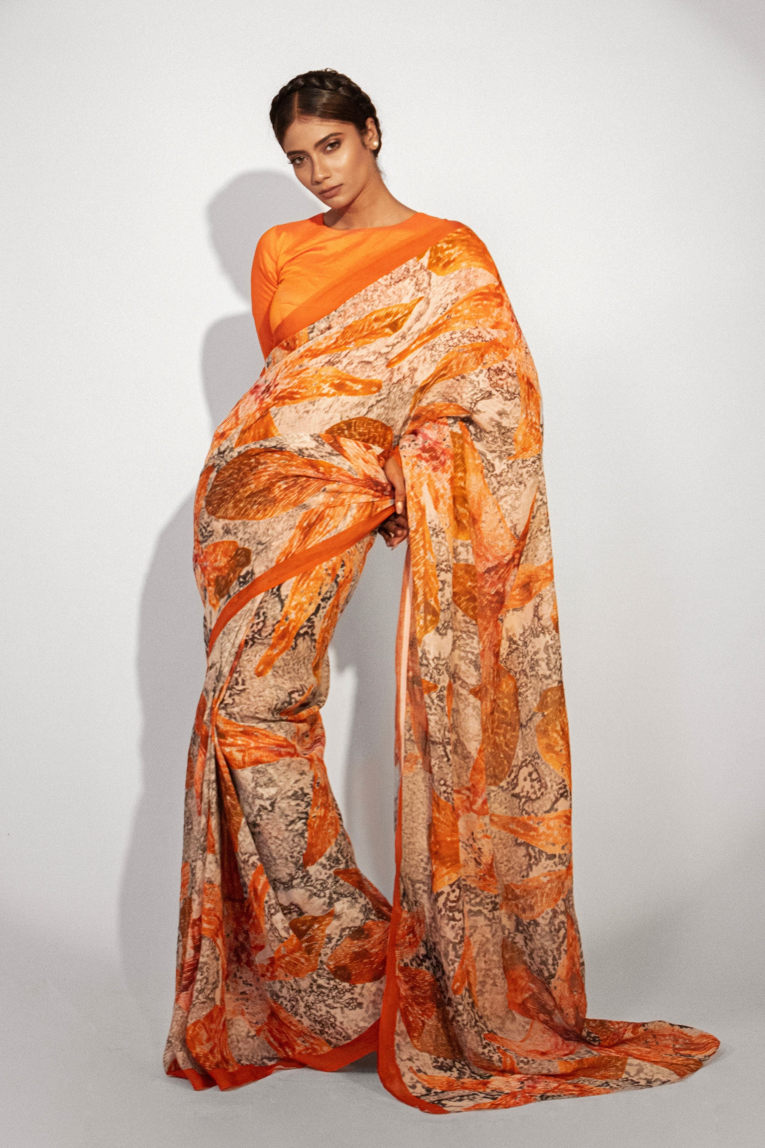 Orchid Symphony Organza Saree