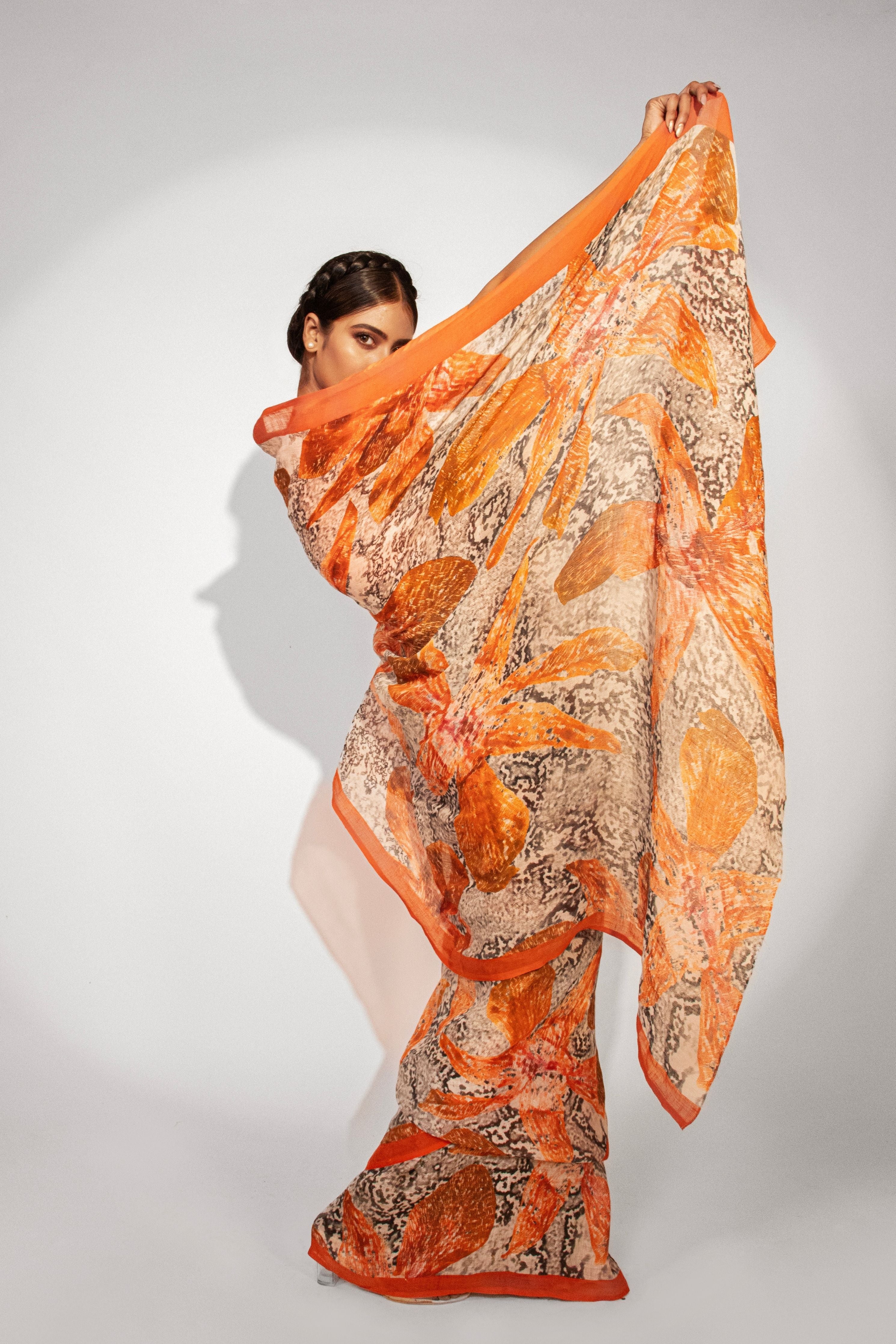 Orchid Symphony Organza Saree