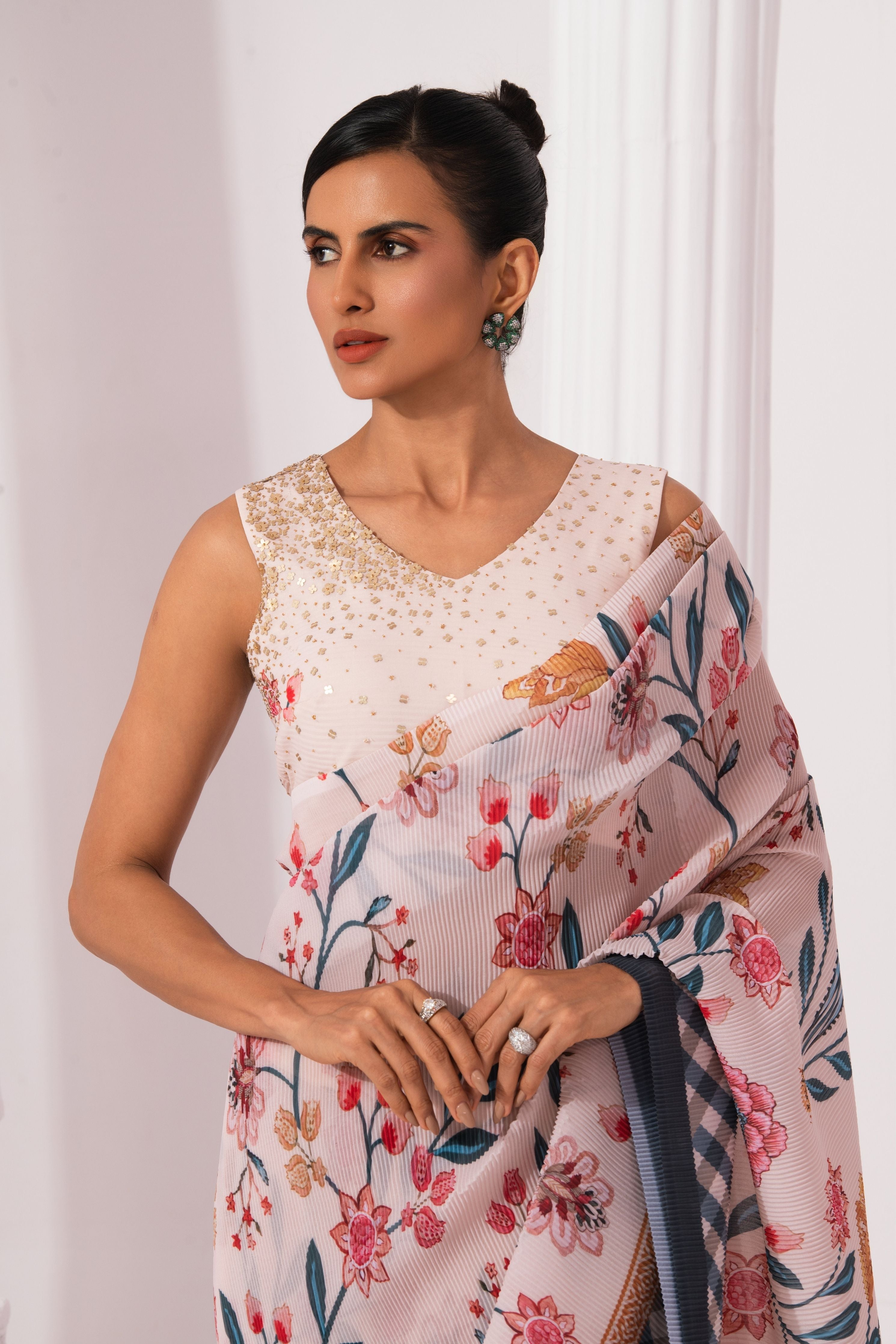 Checks &Whimsy Pre-Draped Saree