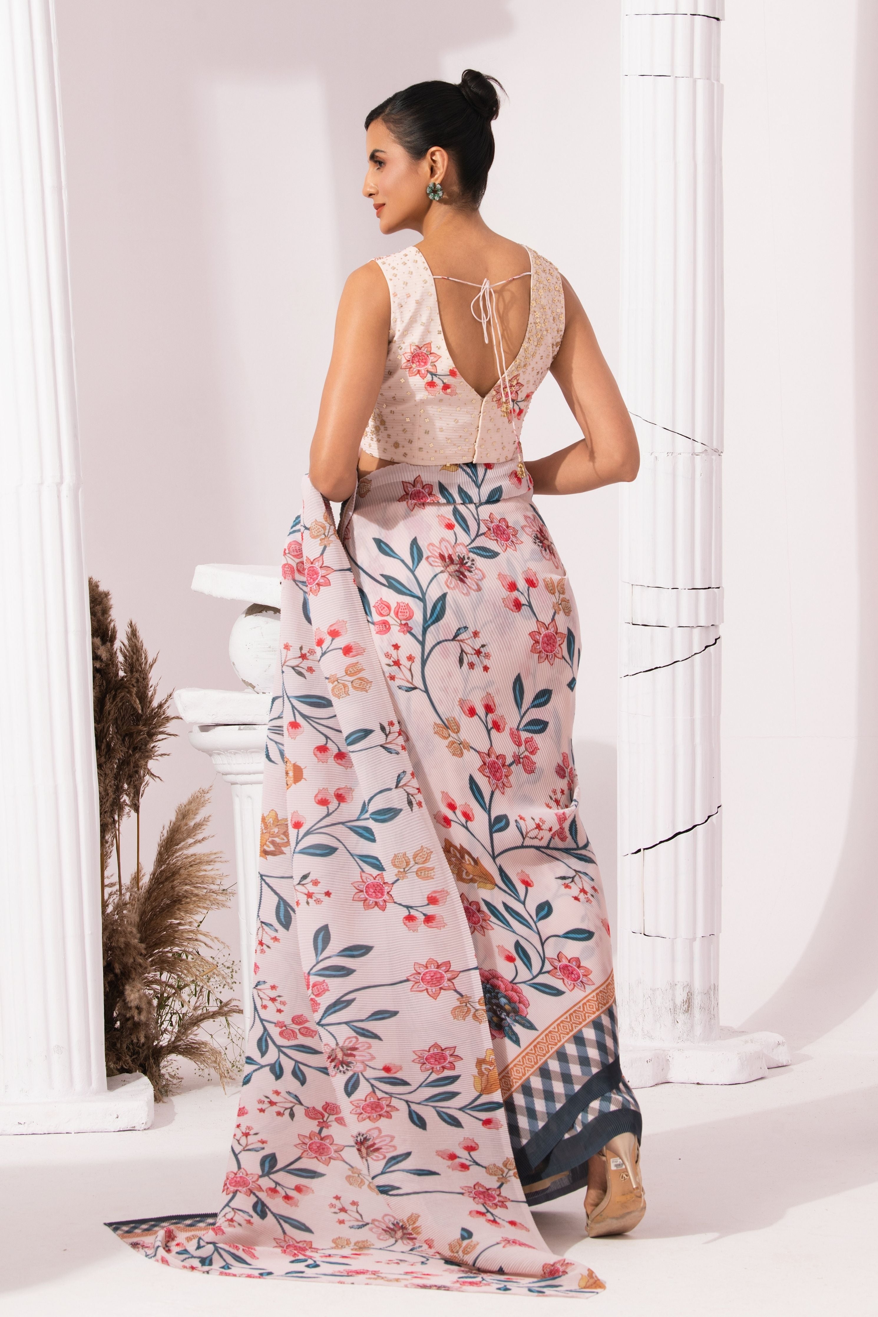 Checks &Whimsy Pre-Draped Saree