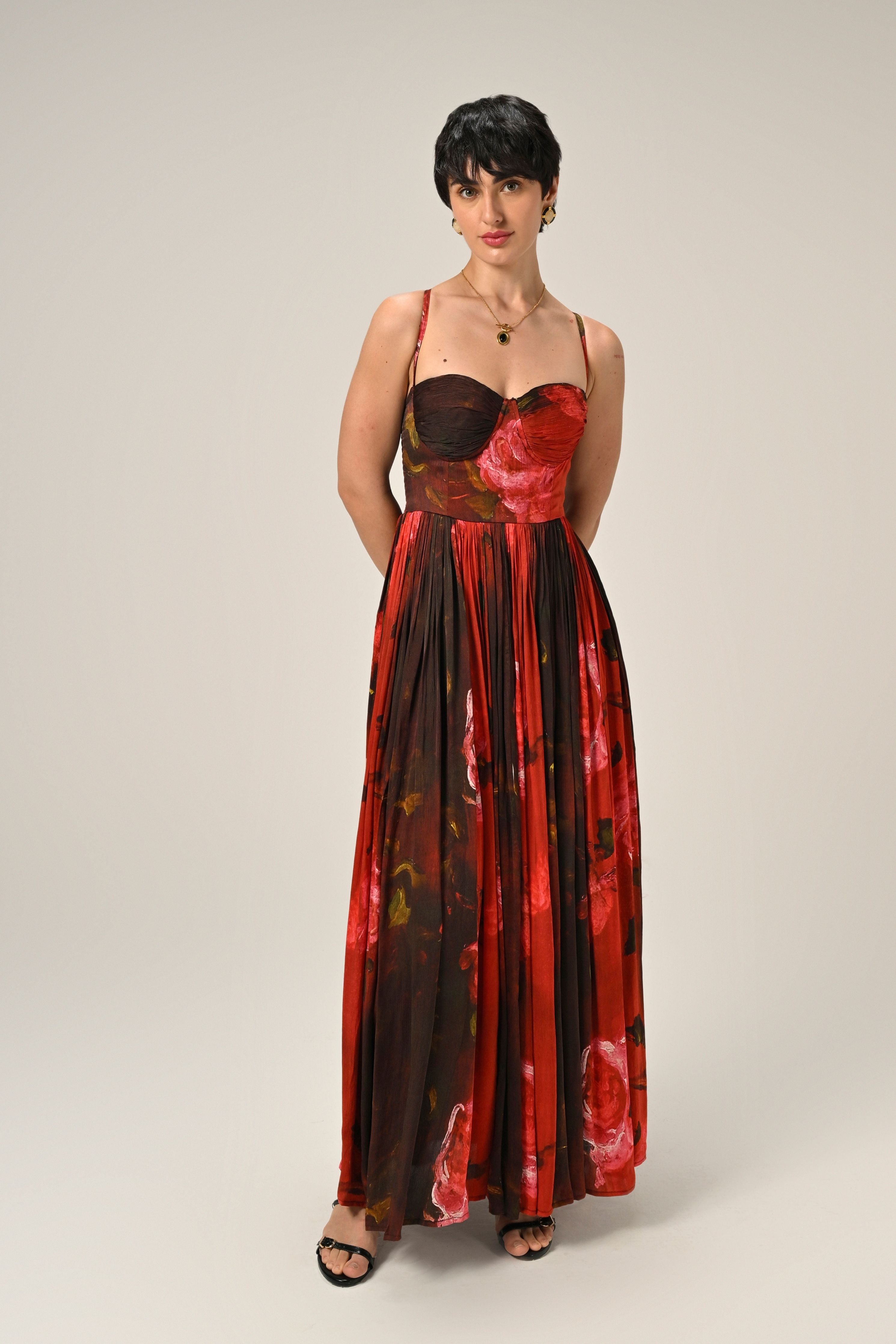 Midnight Rose Structured Dress