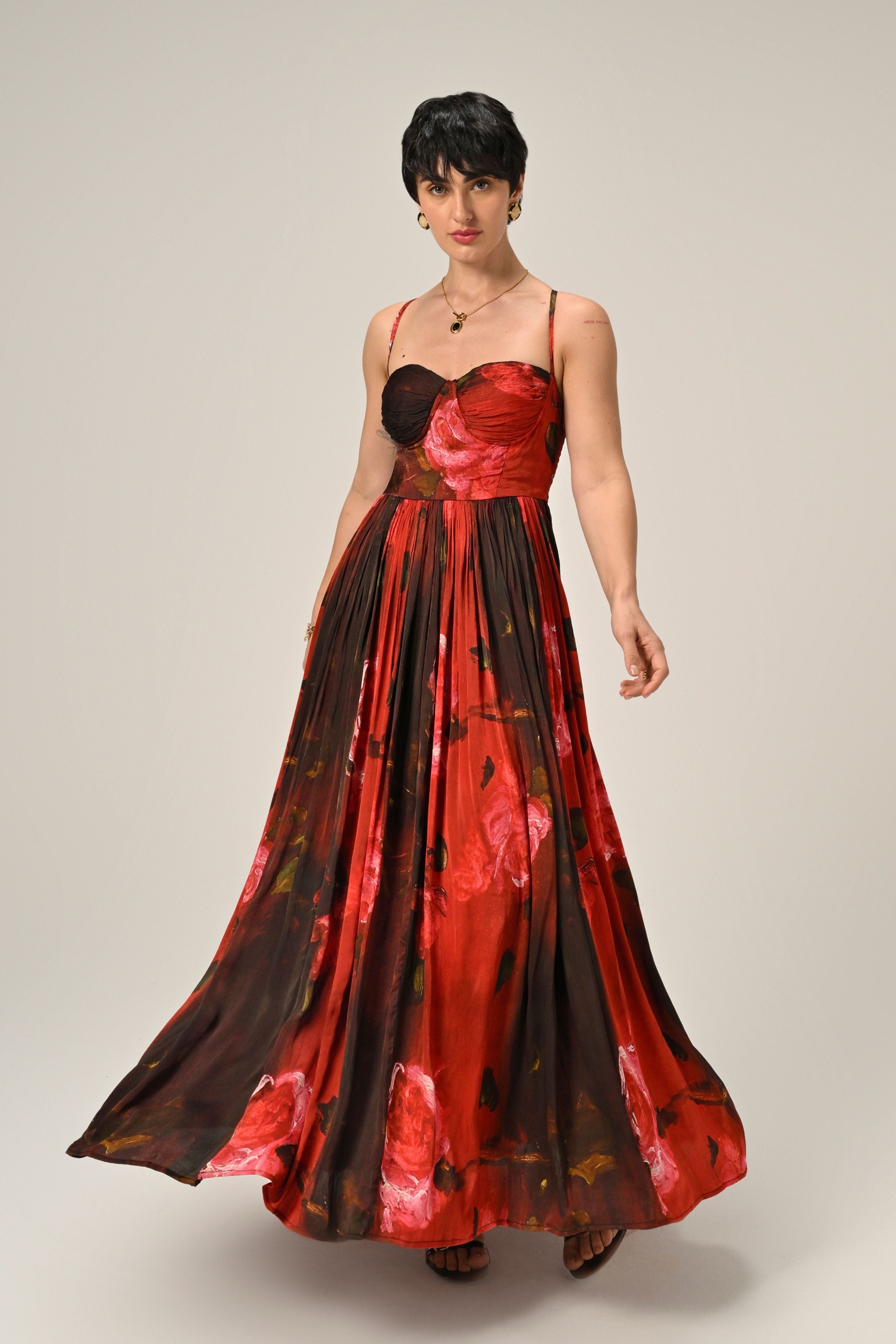 Midnight Rose Structured Dress