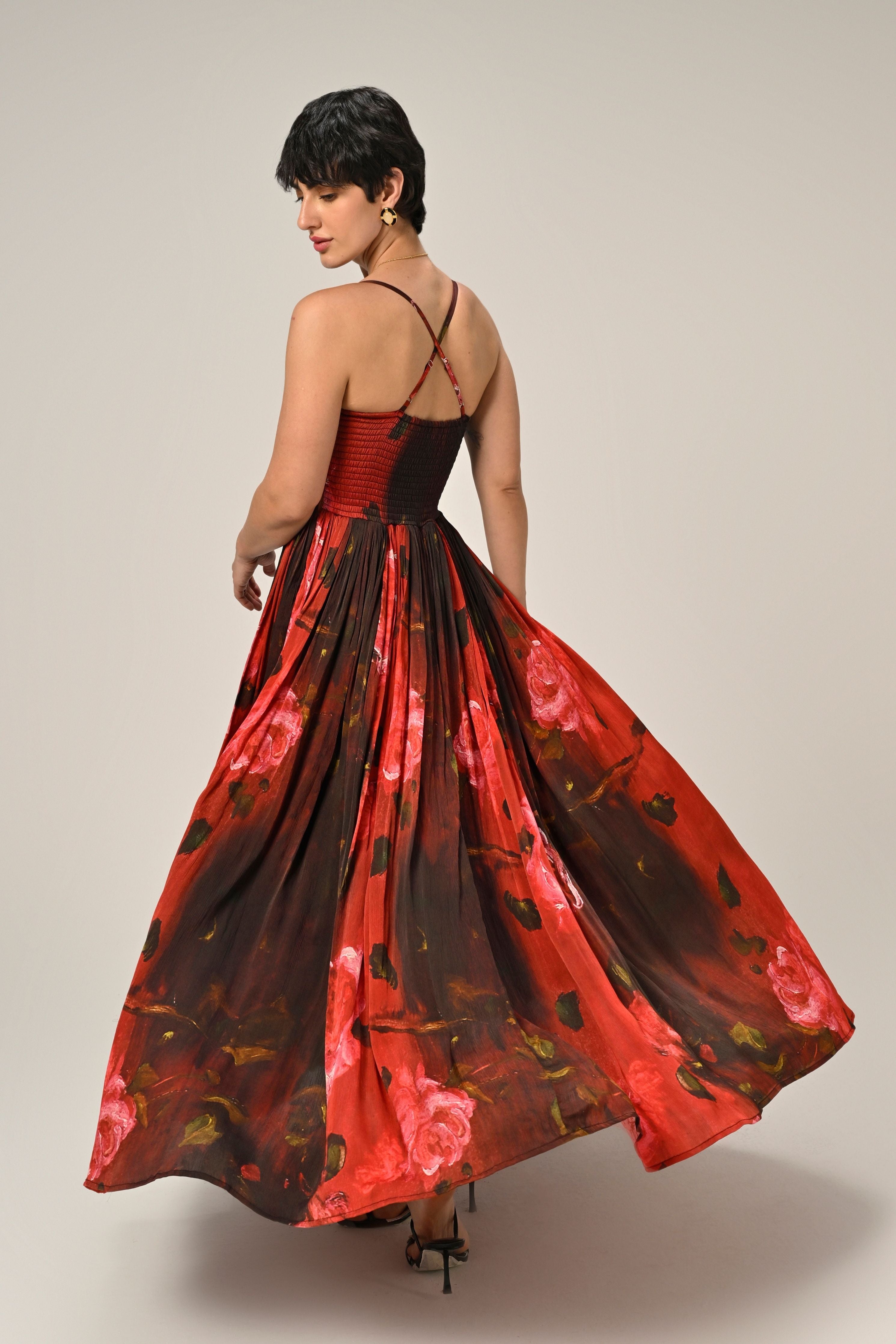 Midnight Rose Structured Dress