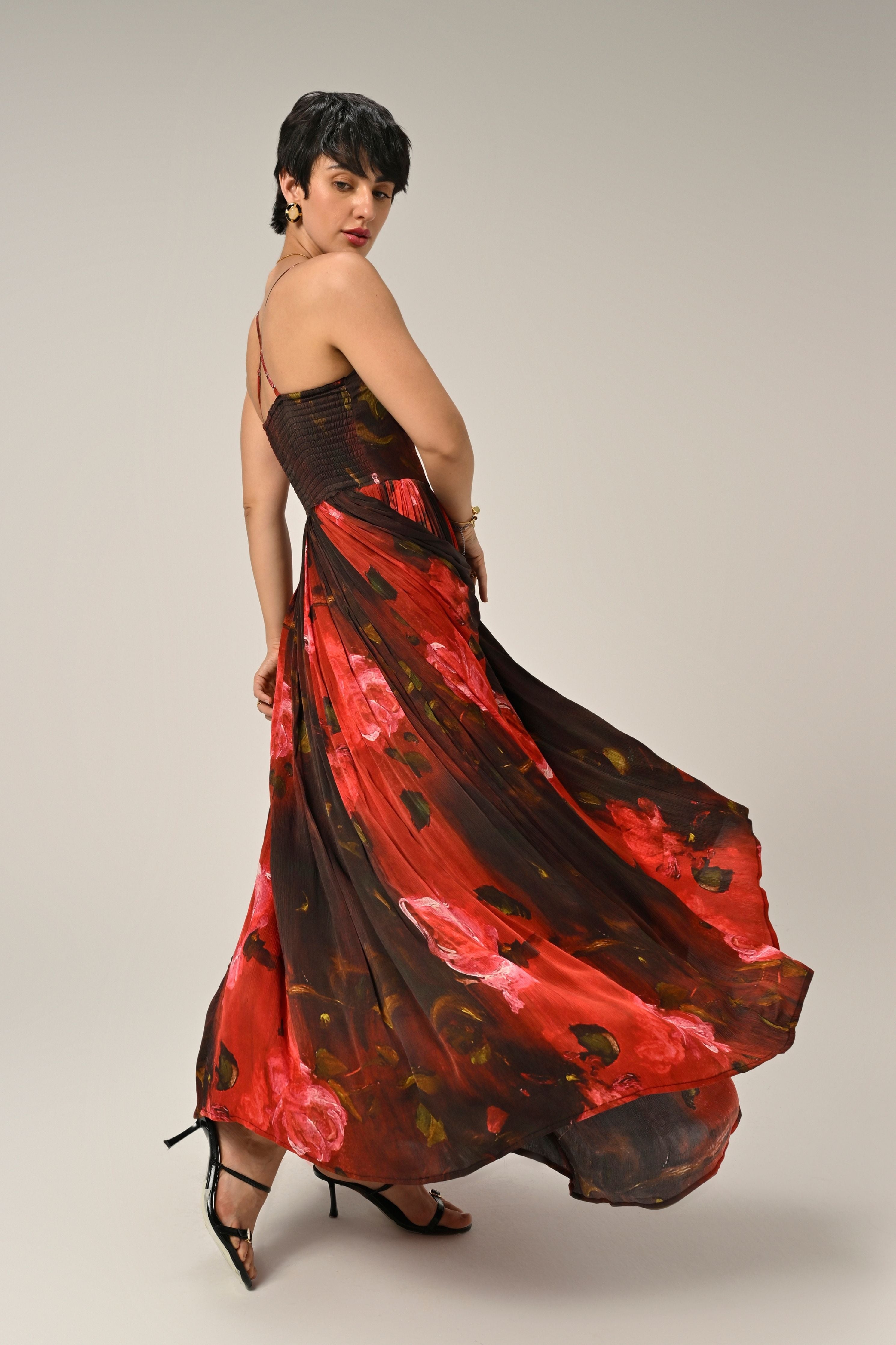 Midnight Rose Structured Dress