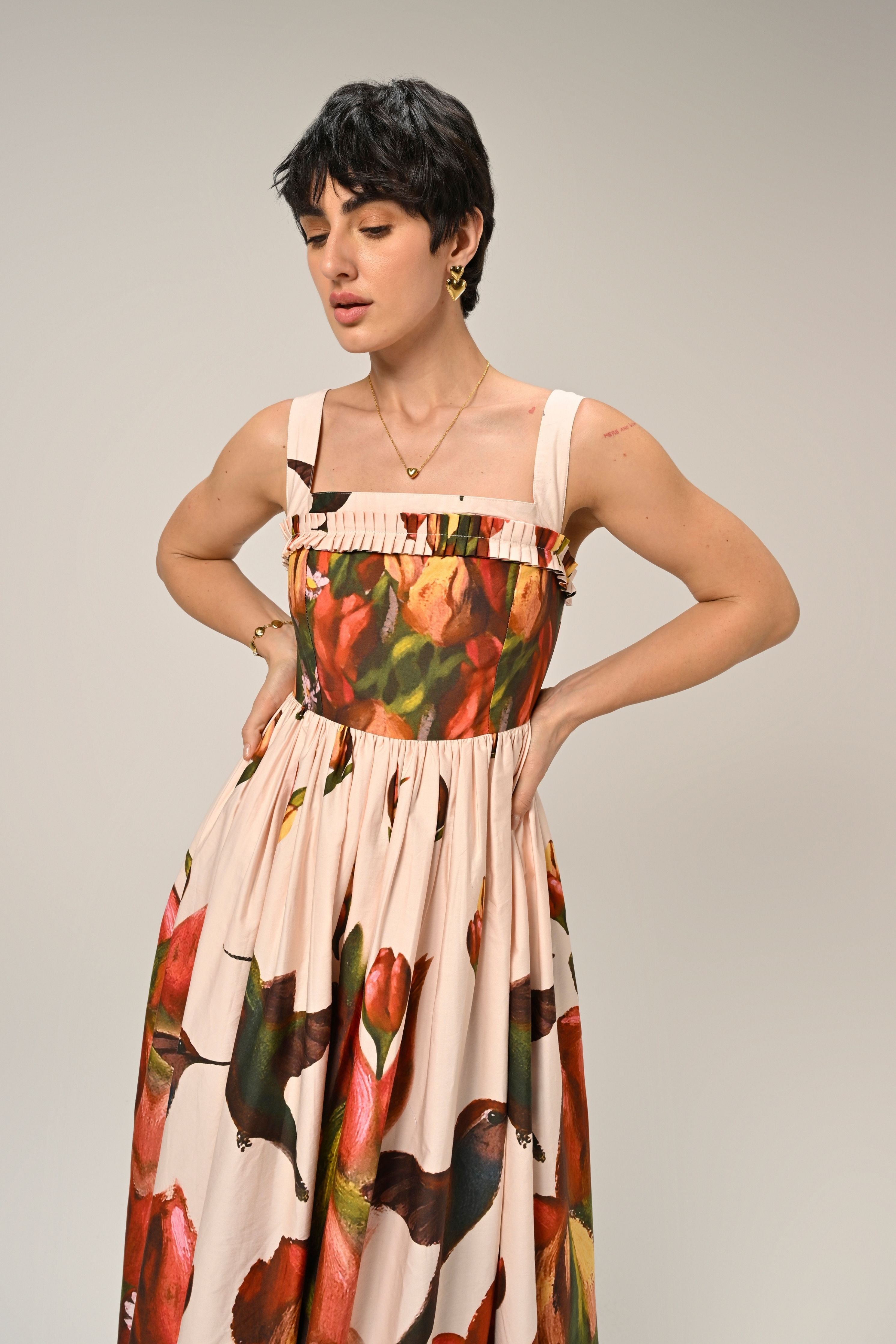 Hummingbird Garden Maxi Dress