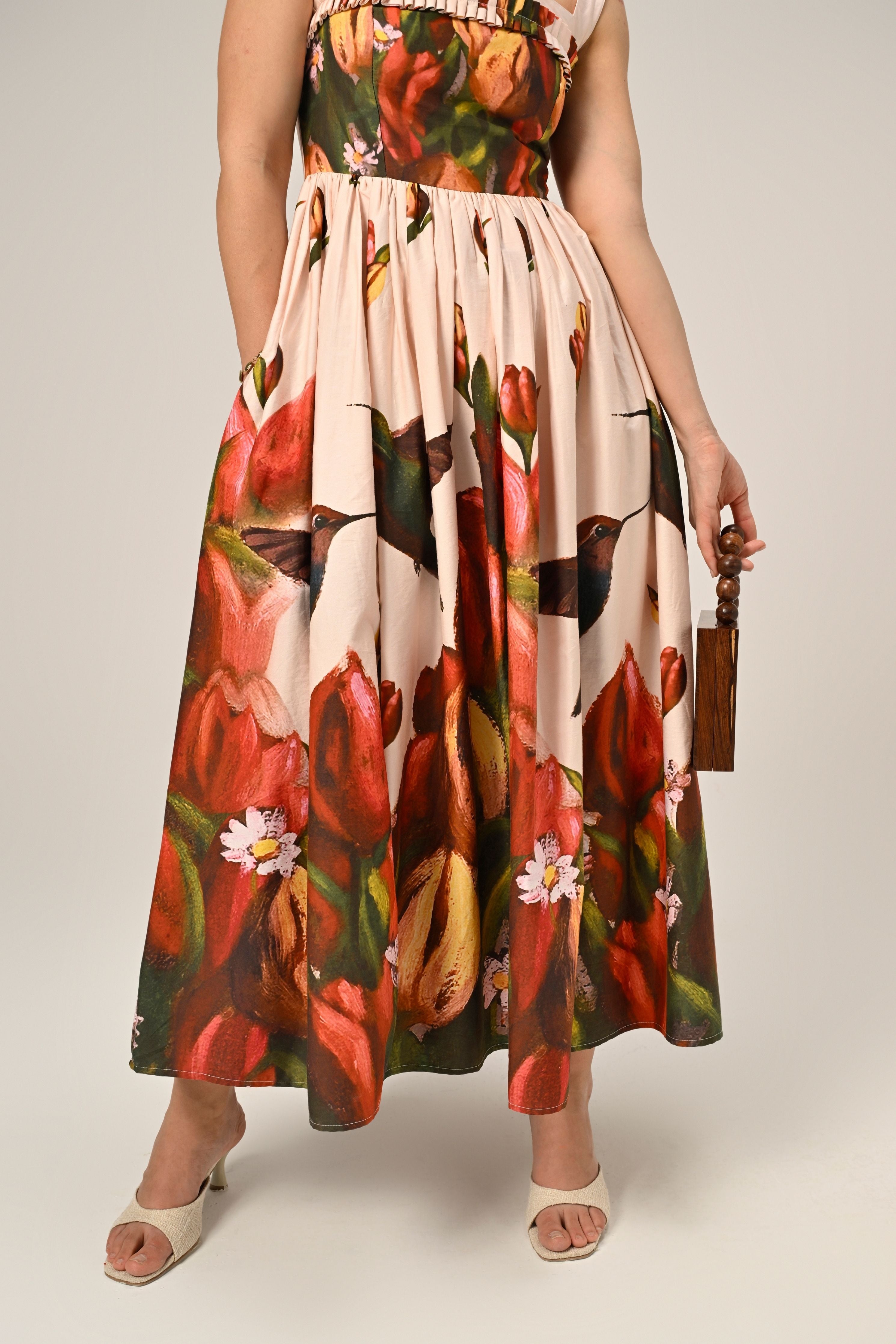 Hummingbird Garden Maxi Dress