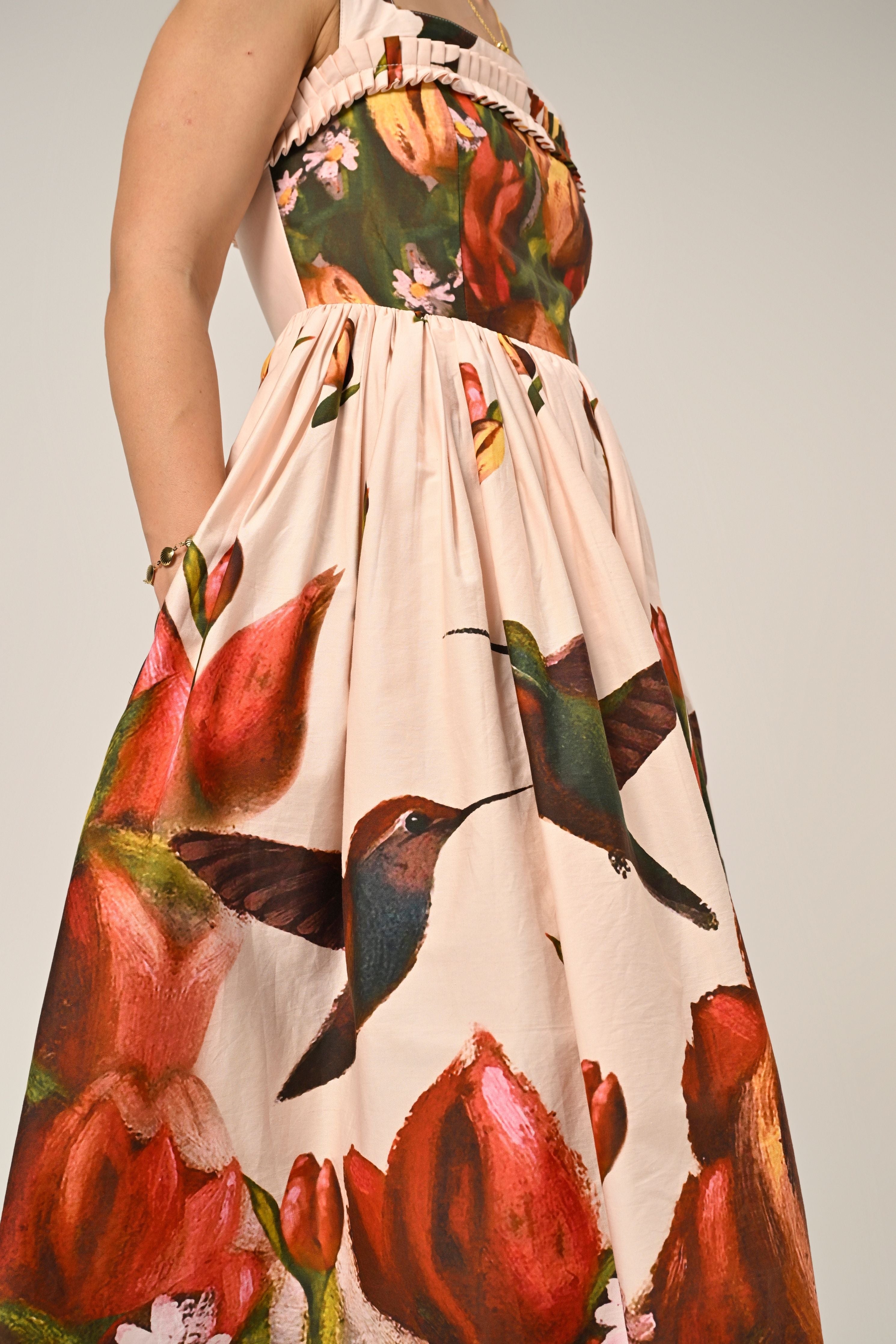 Hummingbird Garden Maxi Dress