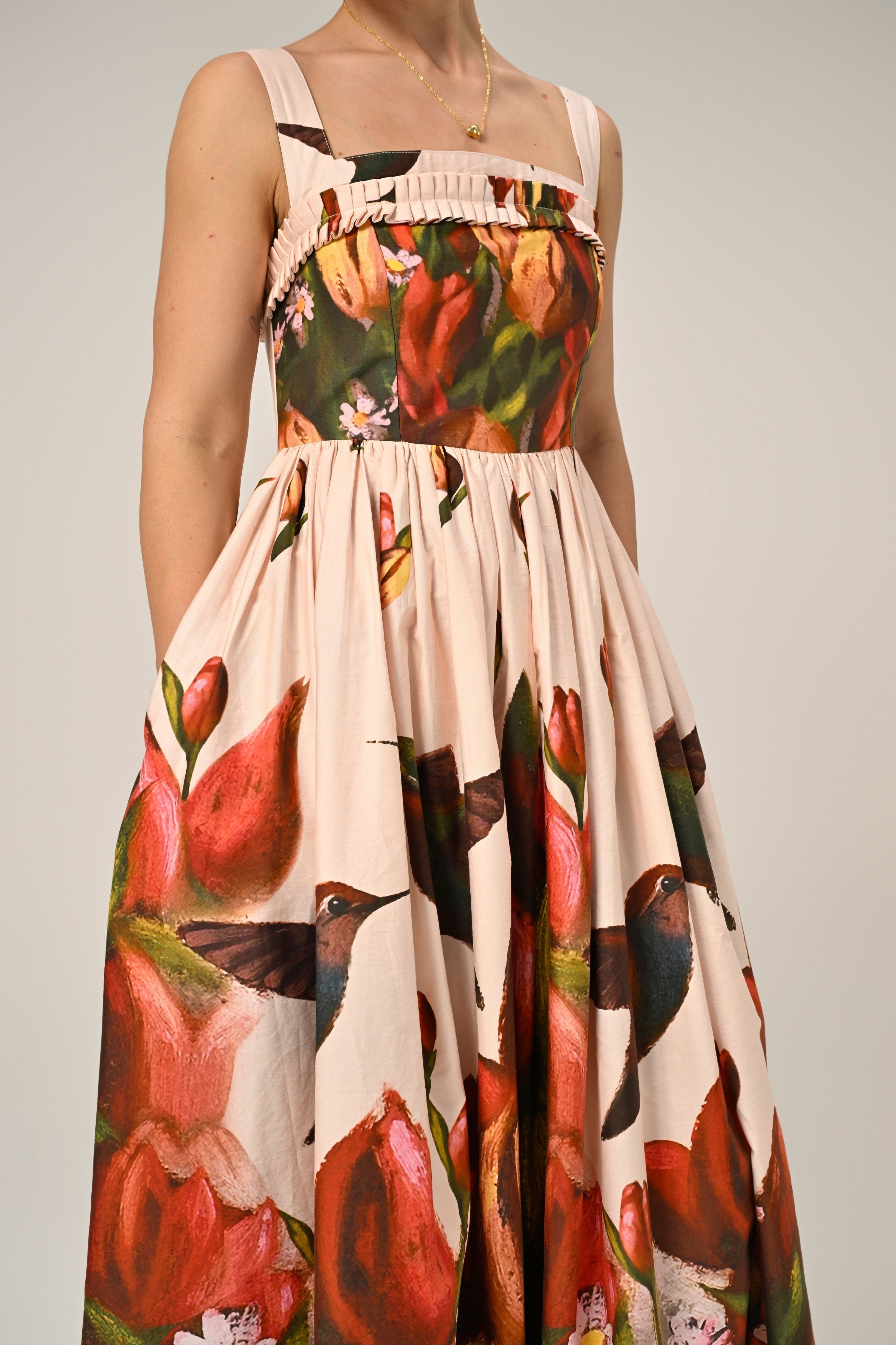Hummingbird Garden Maxi Dress