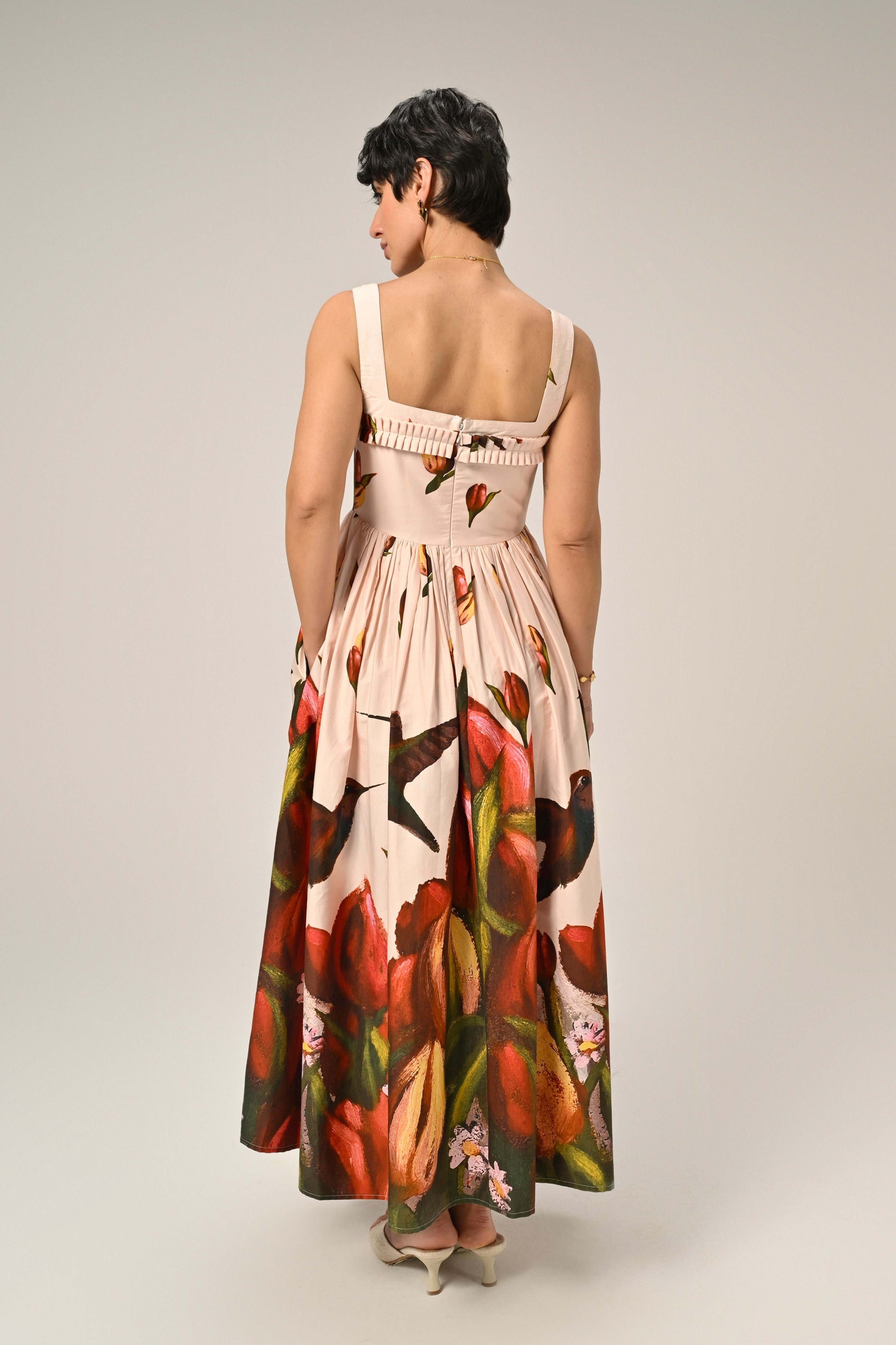 Hummingbird Garden Maxi Dress