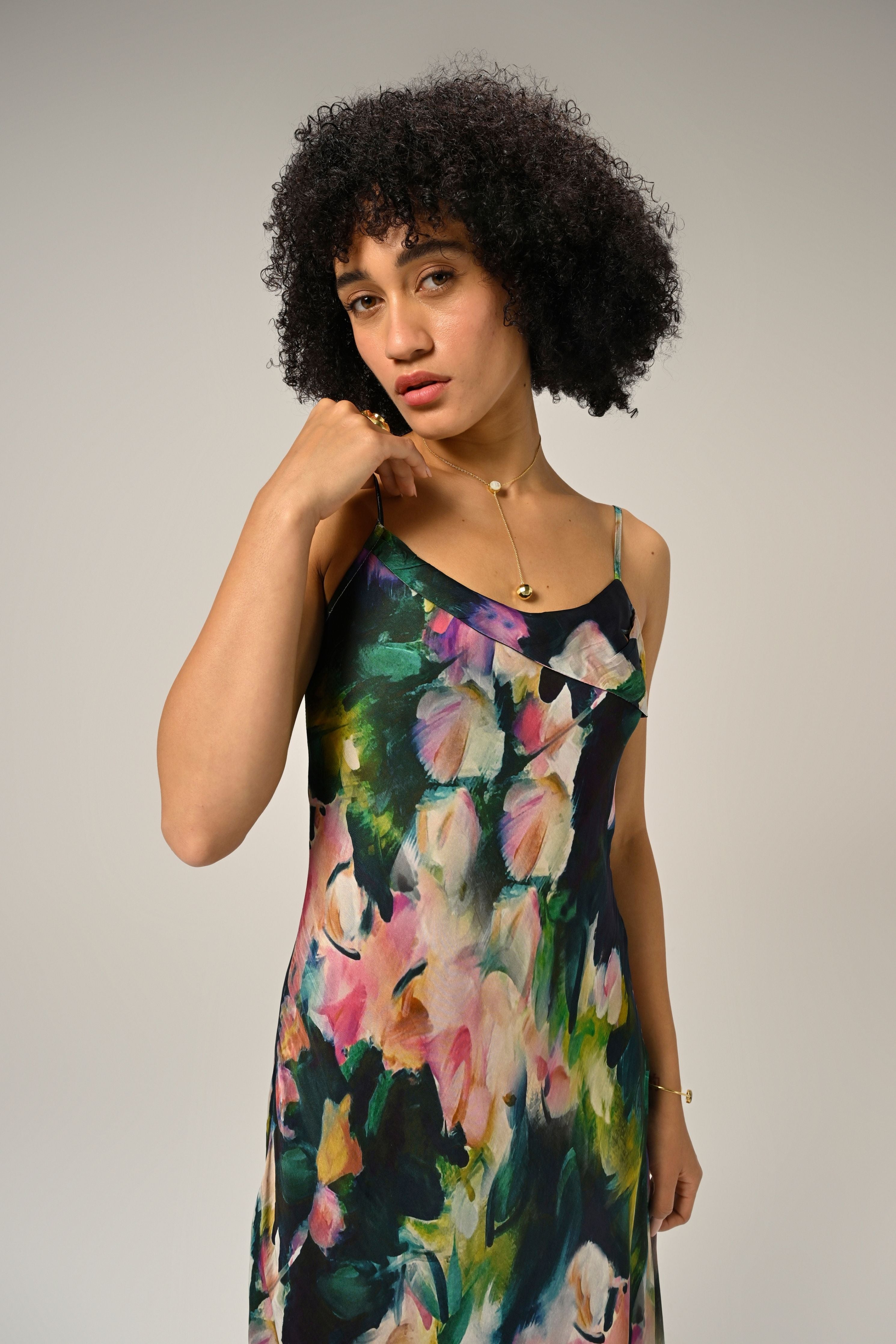Midnight Bloom Slip Dress