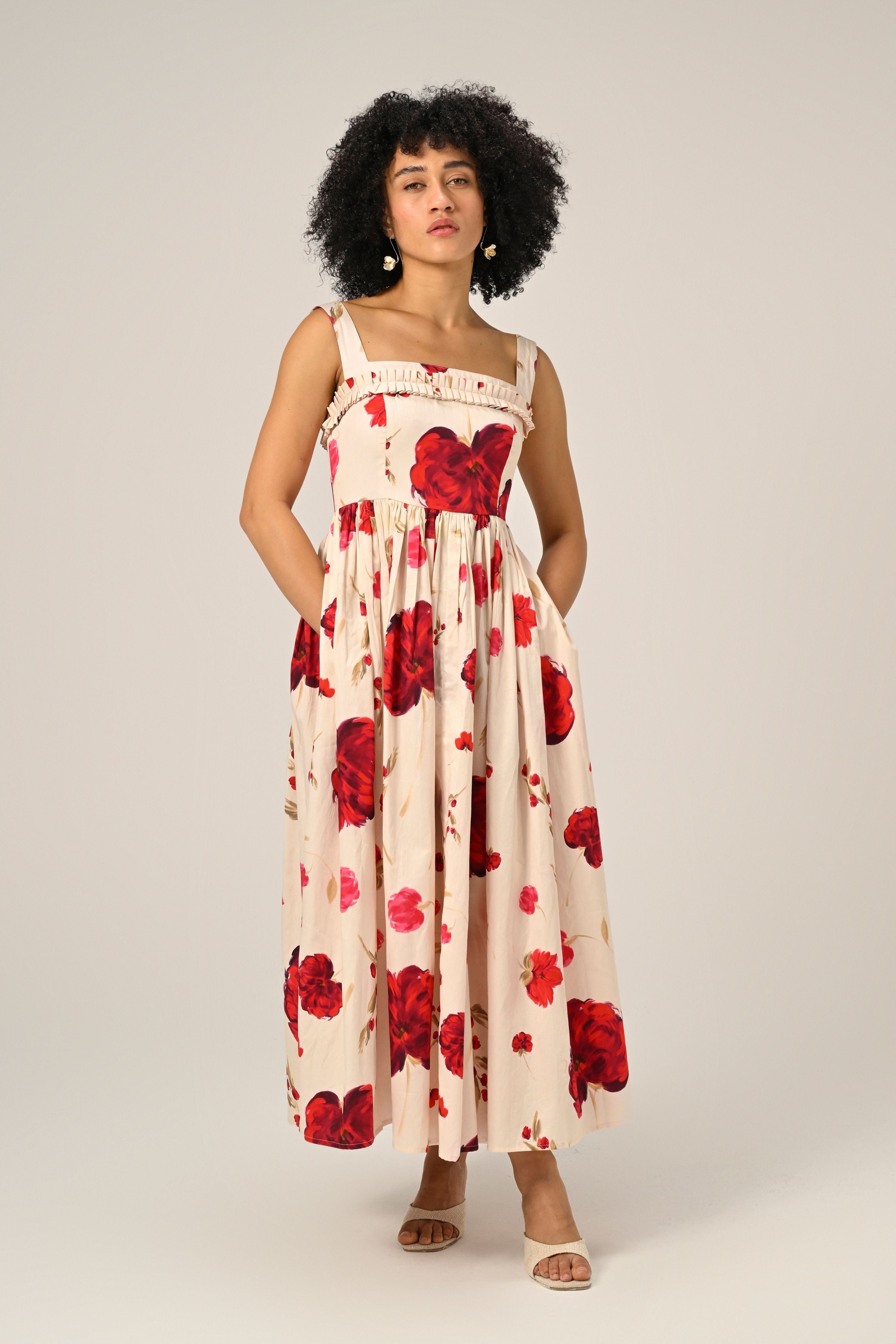 Scarlet Meadow Maxi Dress