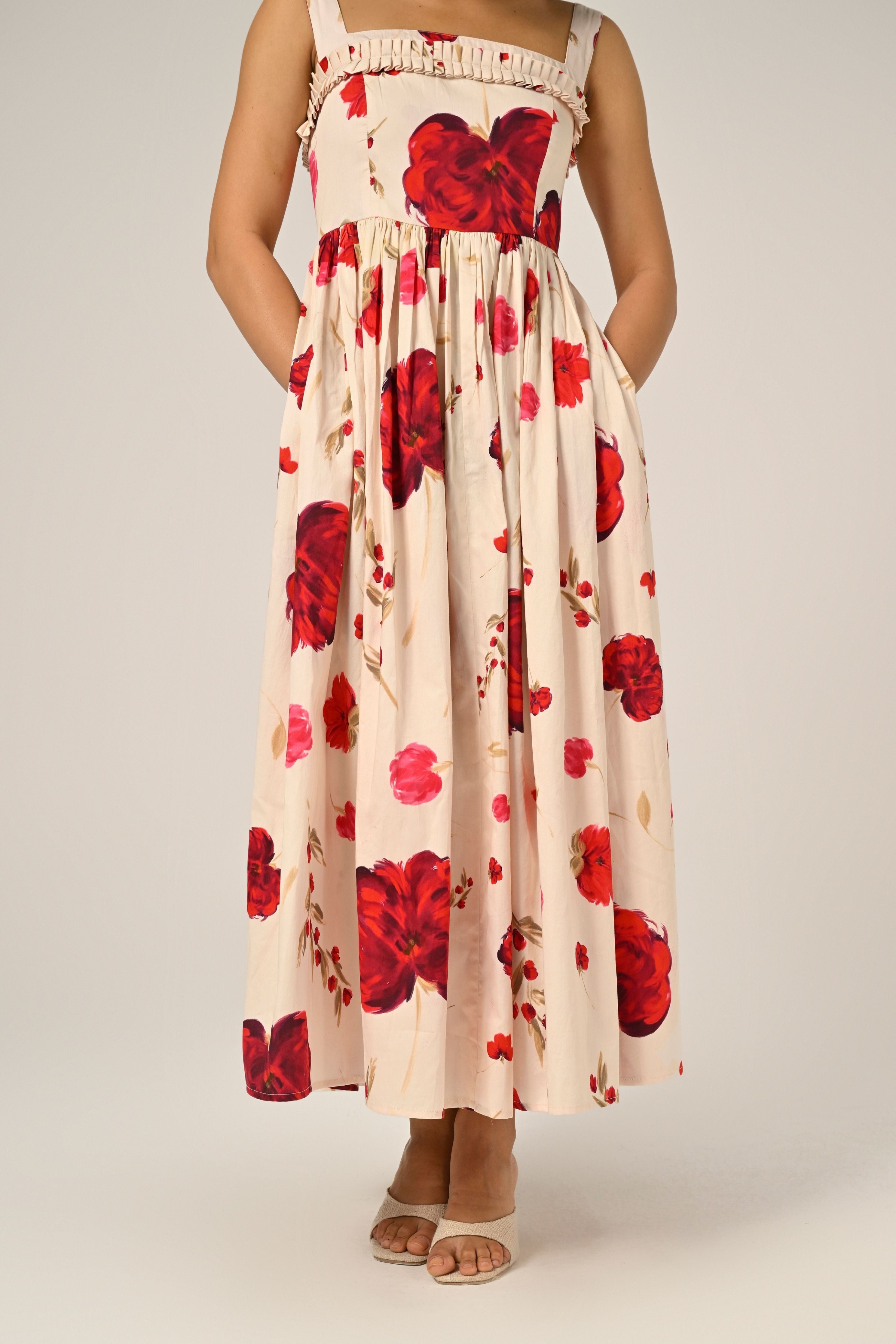 Scarlet Meadow Maxi Dress