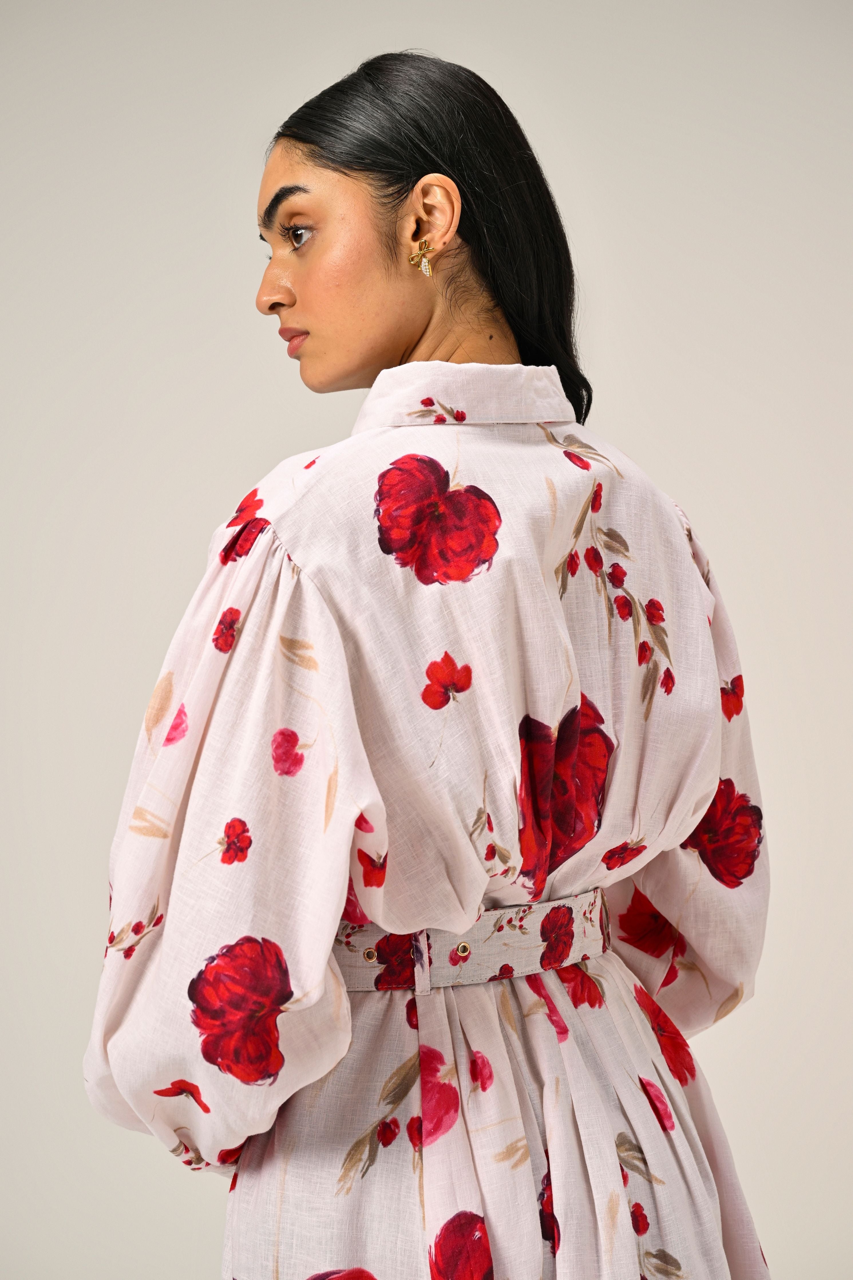 Cloud Petal Mini Shirt Dress