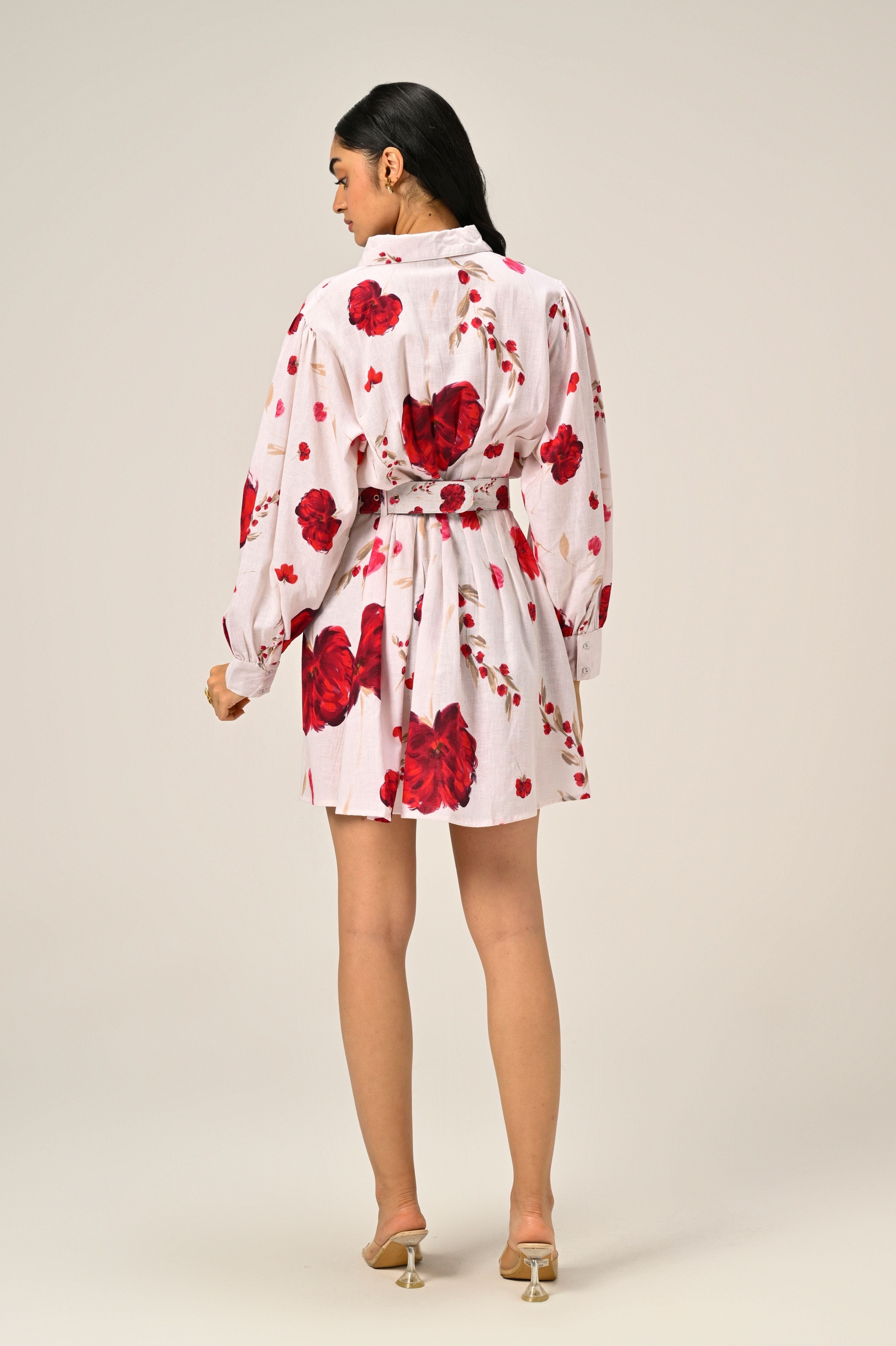 Cloud Petal Mini Shirt Dress