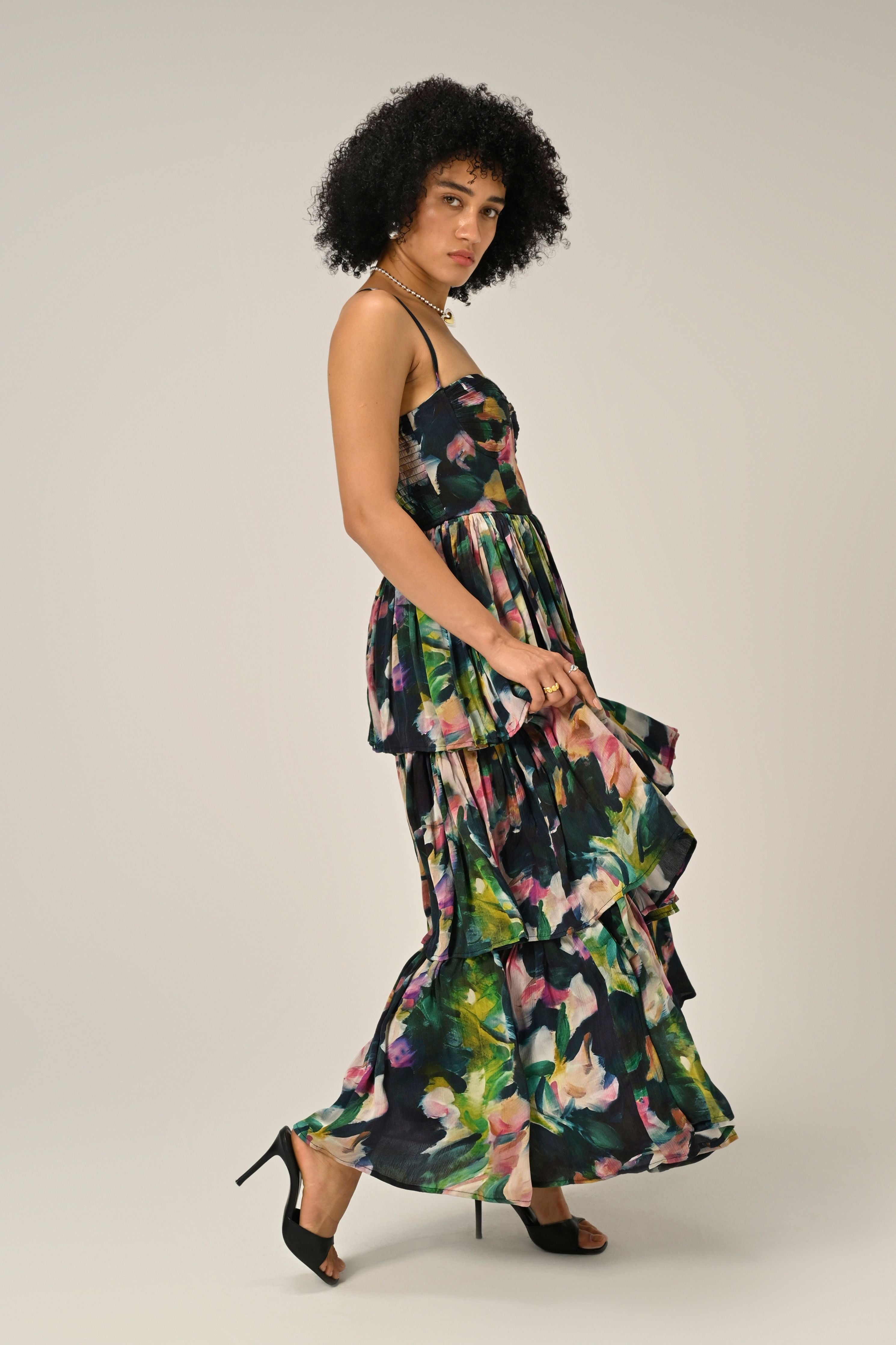 Florentine Bloom Tiered Dress