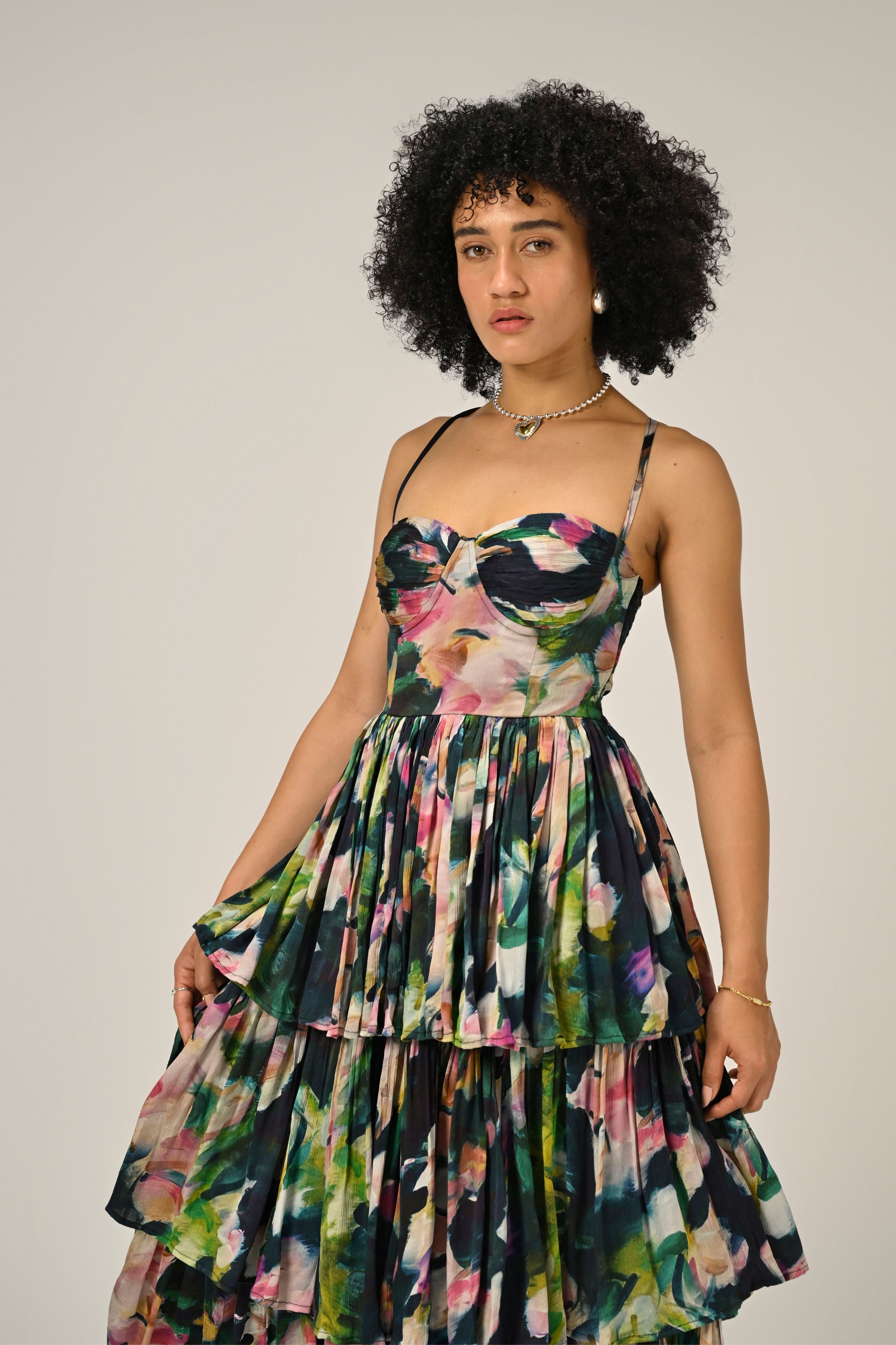 Florentine Bloom Tiered Dress