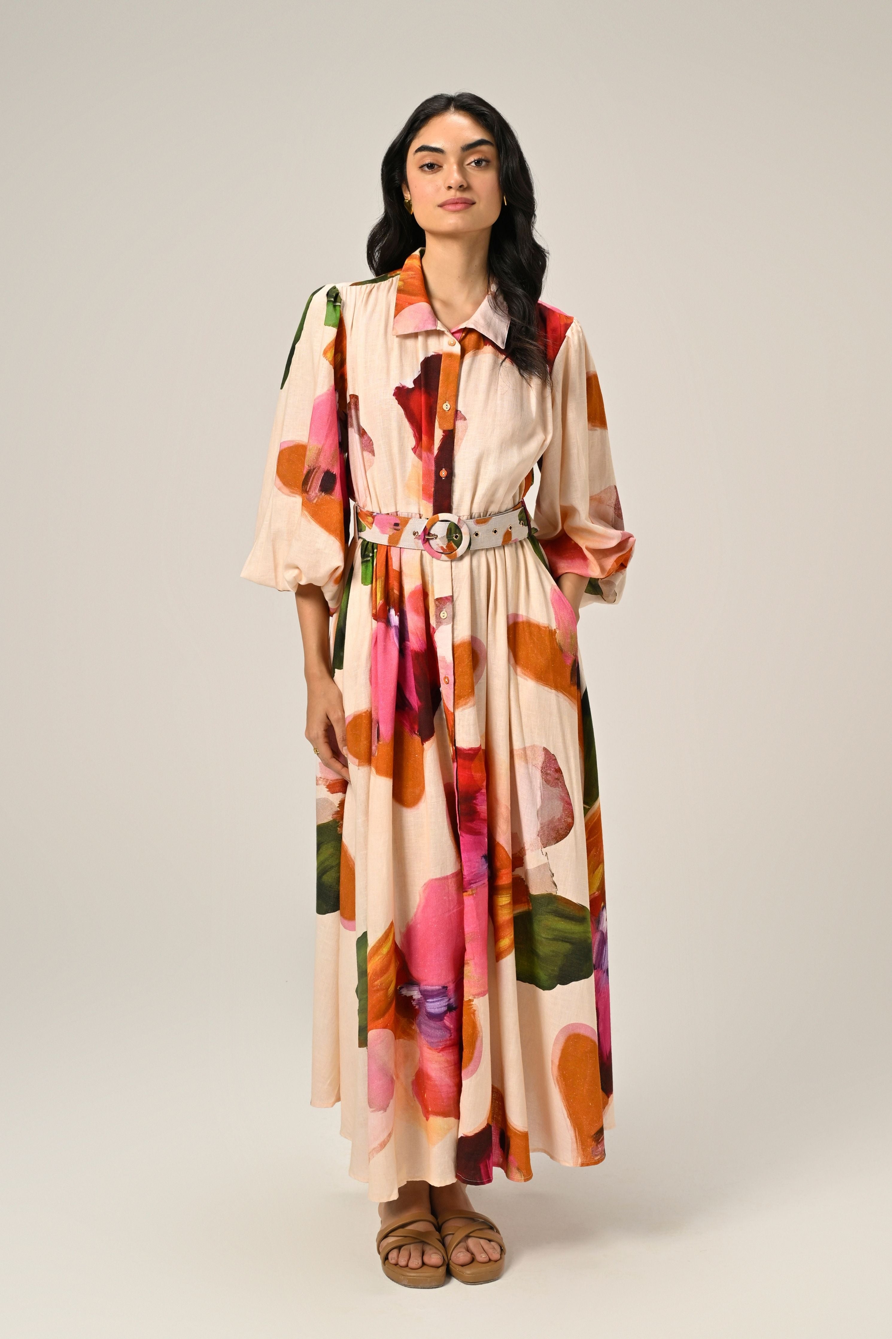 Summer Sway Maxi Shirt Dress