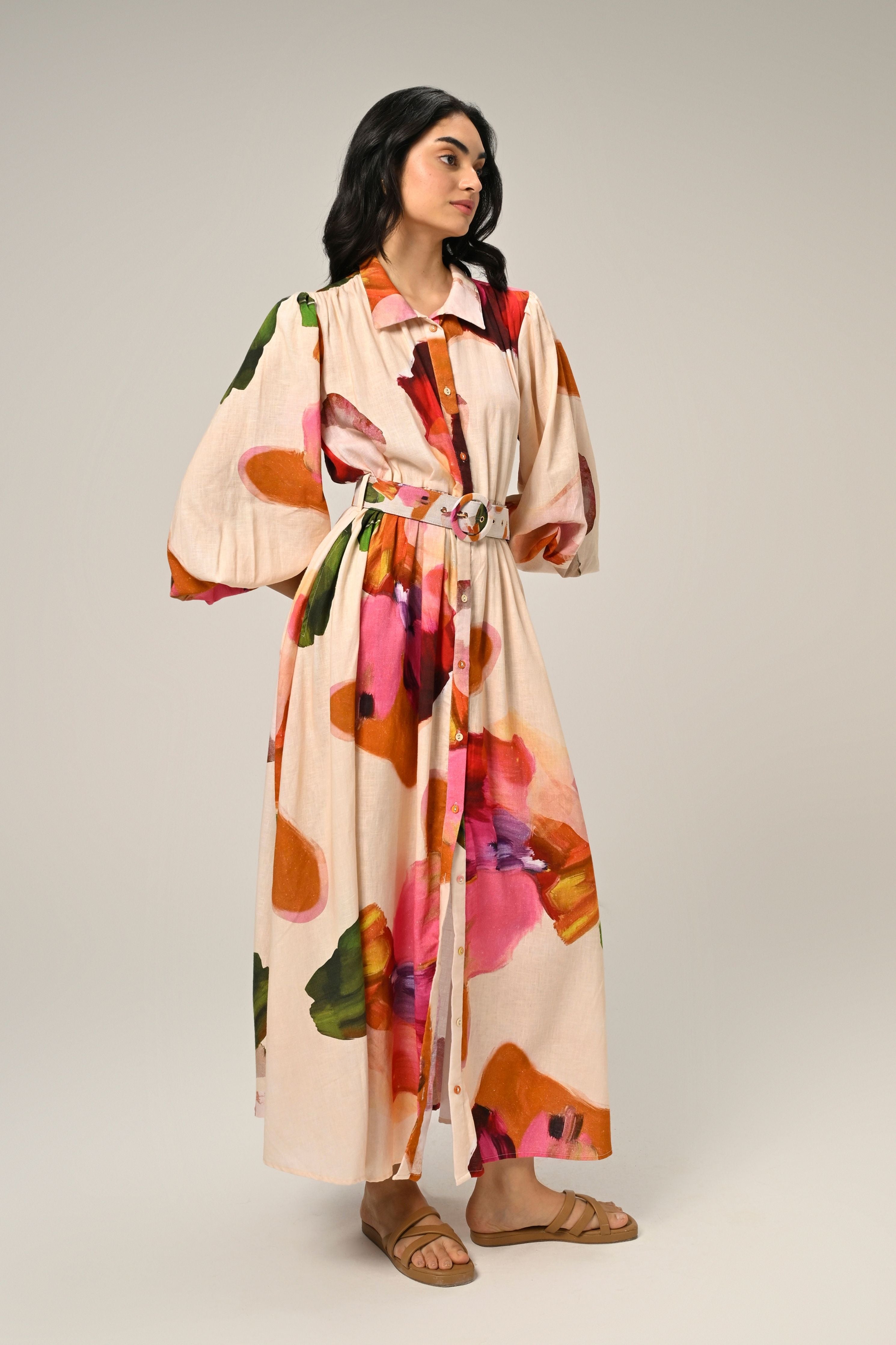 Summer Sway Maxi Shirt Dress