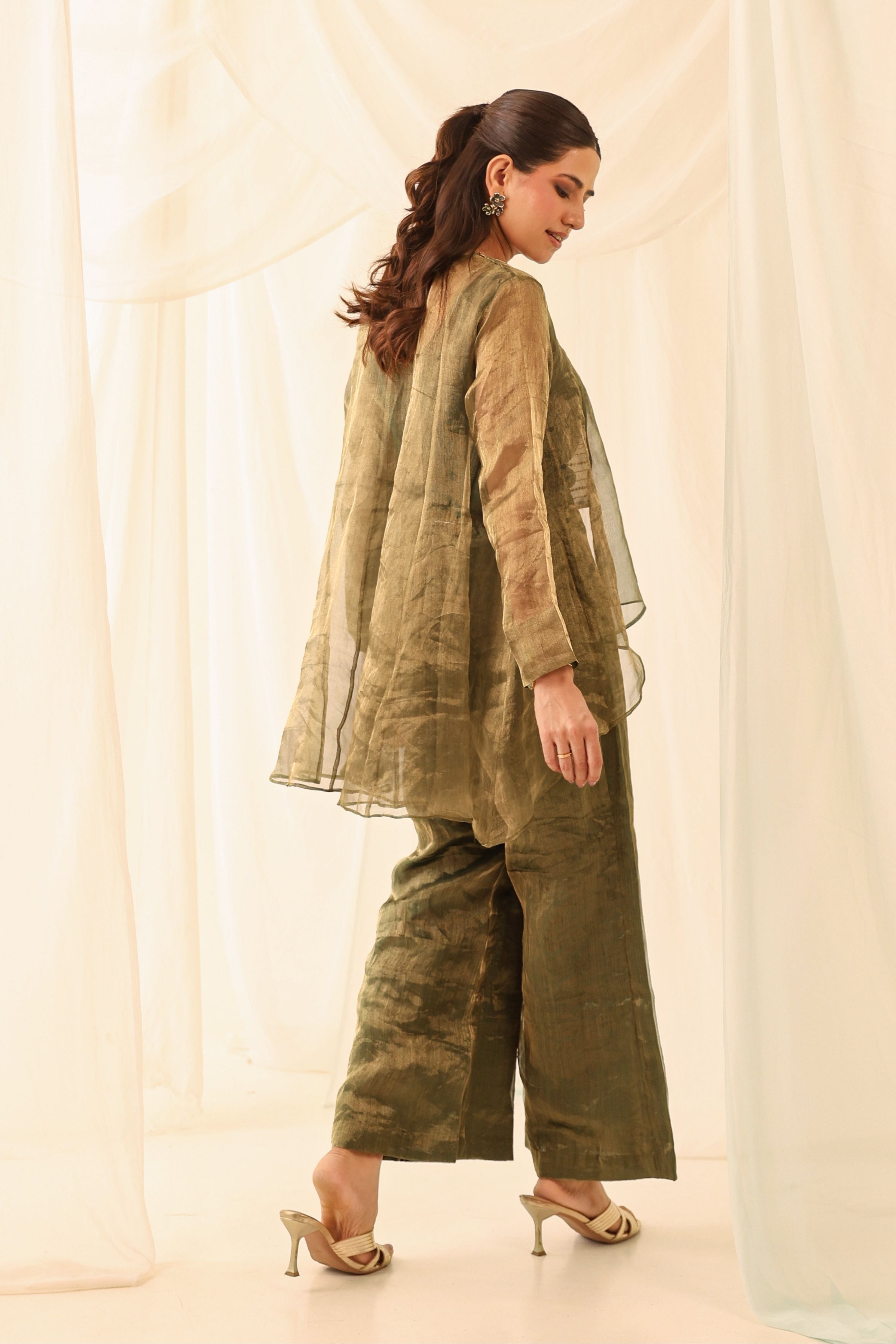 Green Embroidered Co-Ord Set