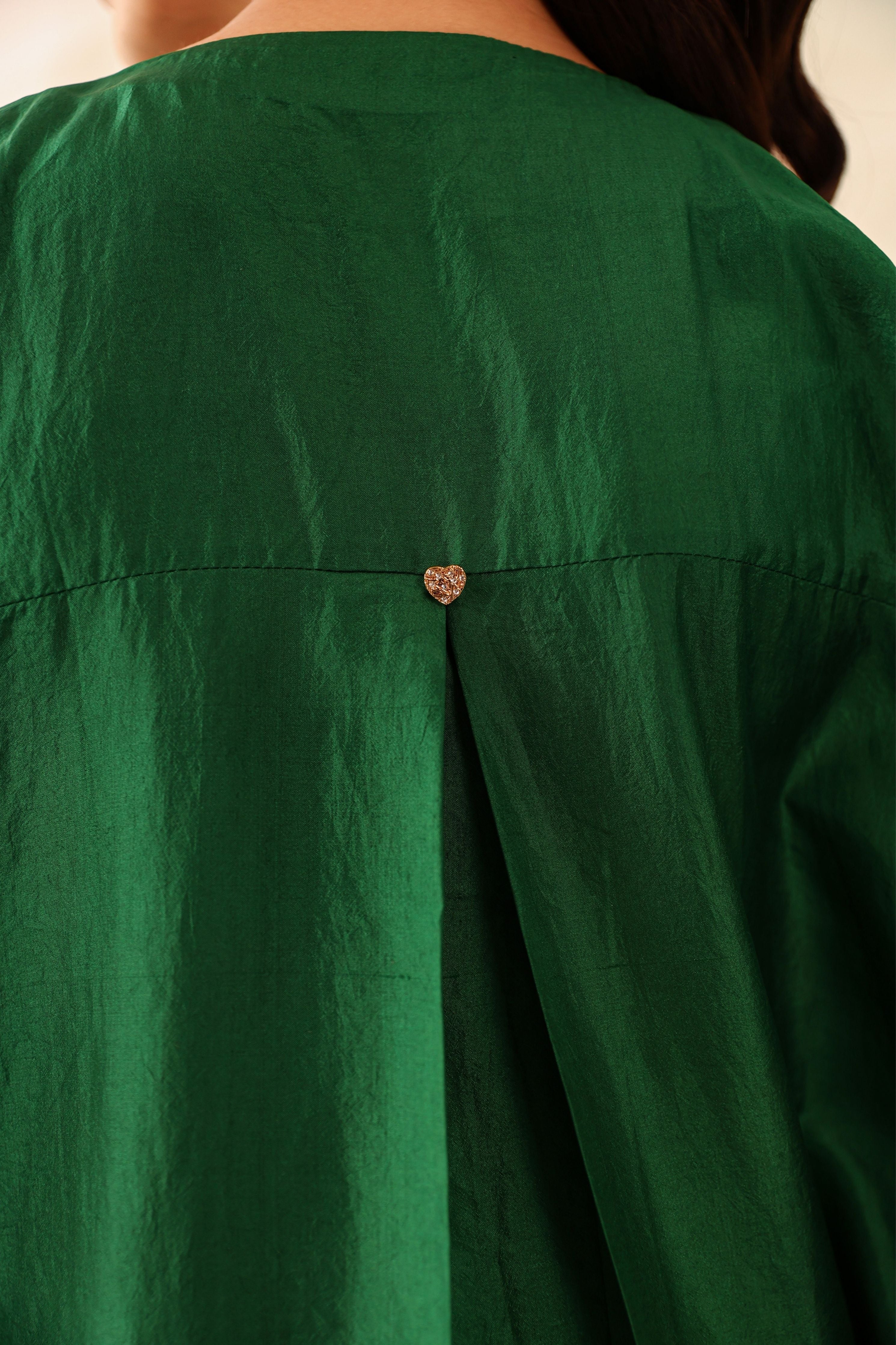 Green Silk Co-Ord Set