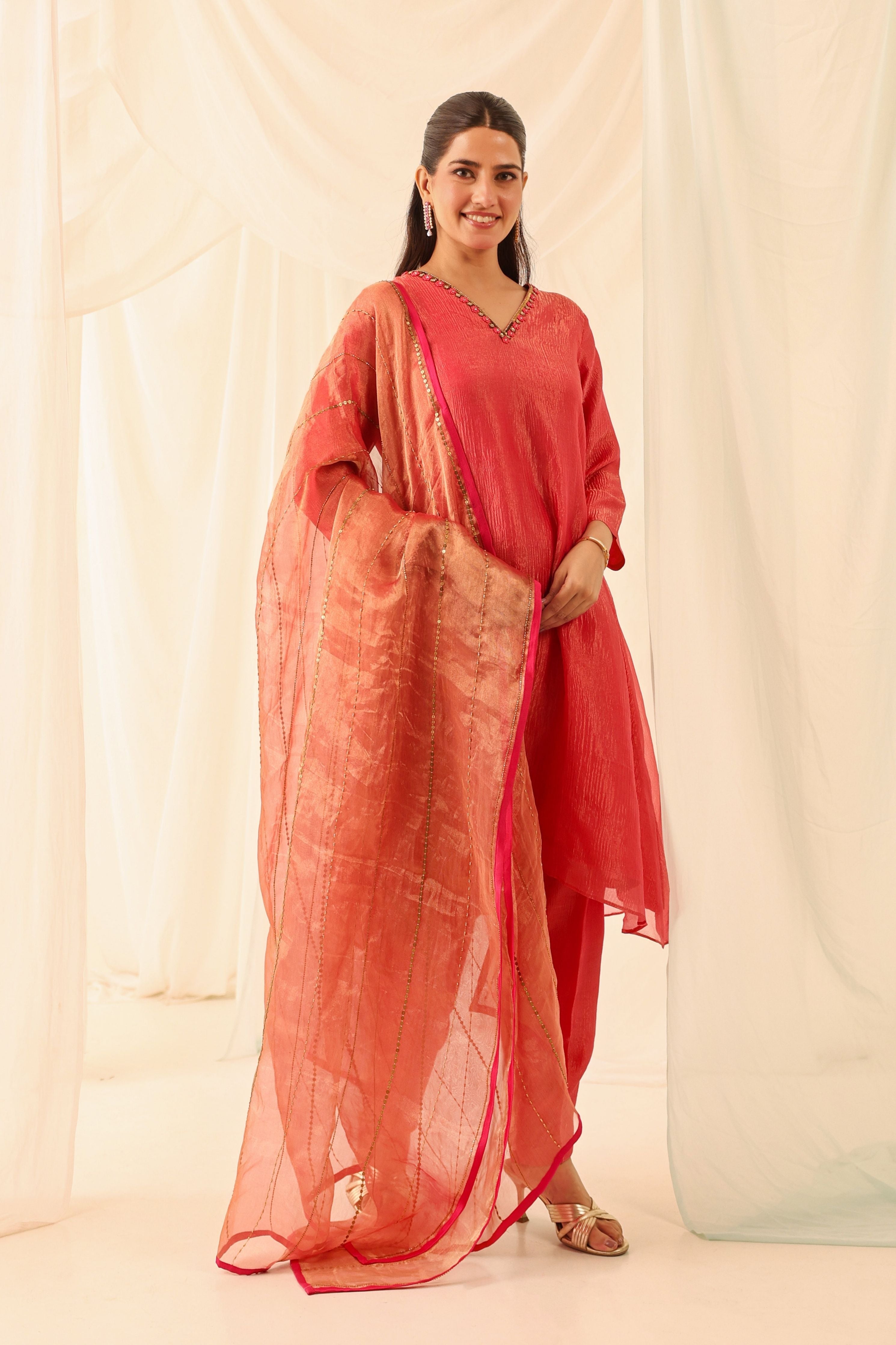 Fuchsia Pink Kurta Set