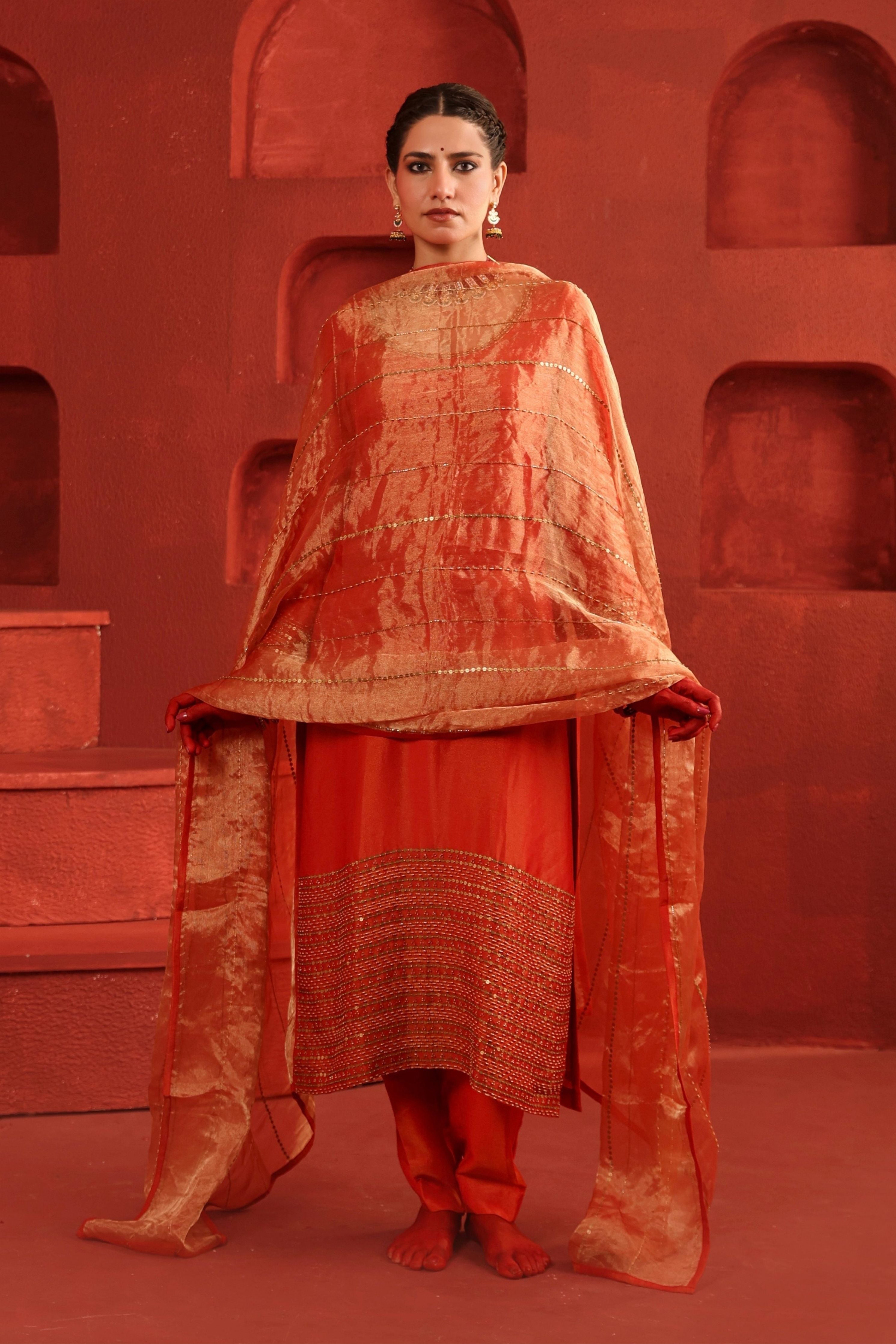 Classic Red Kurta Set