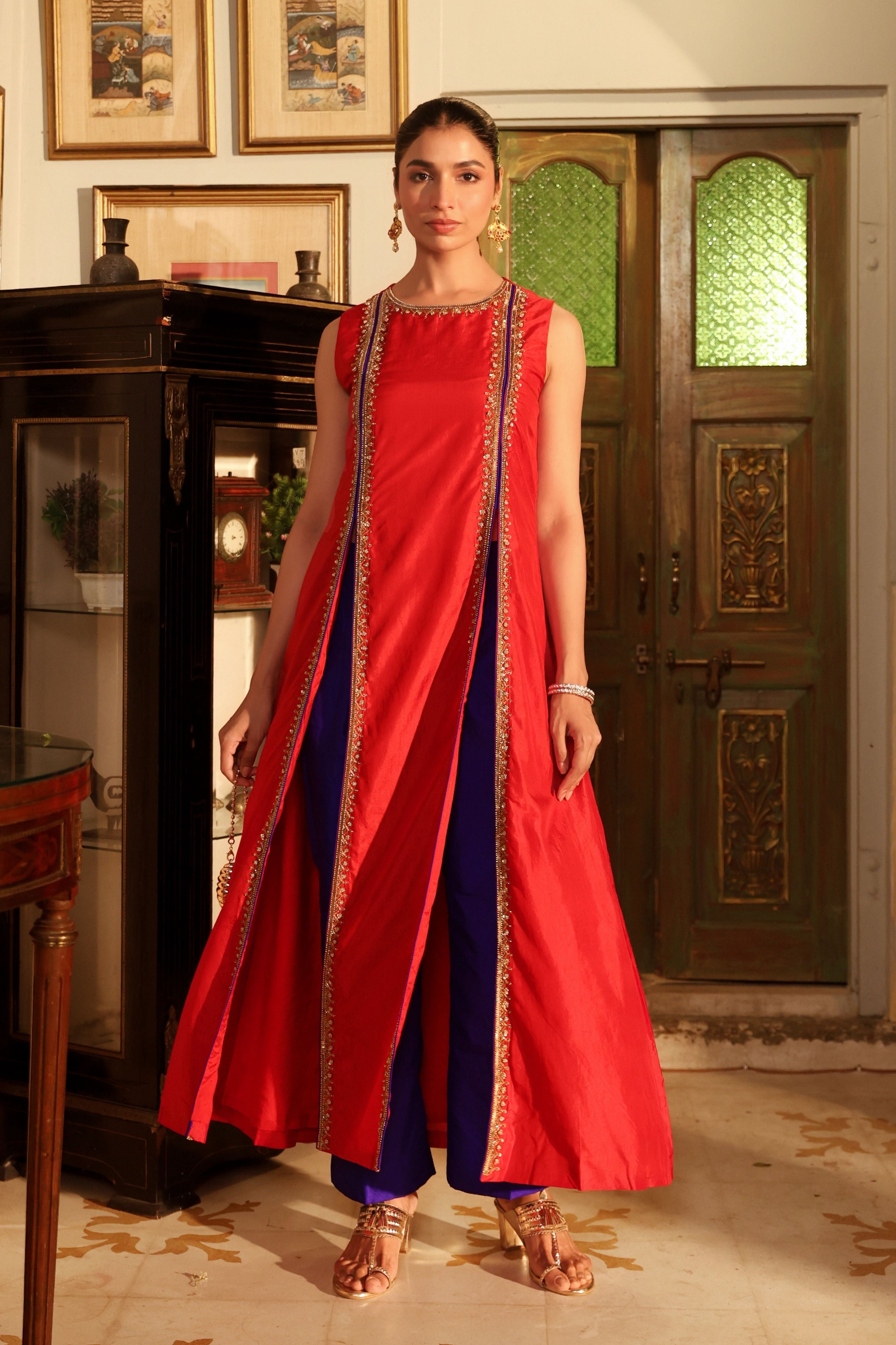 Jamuni Neel Kurta With Pants