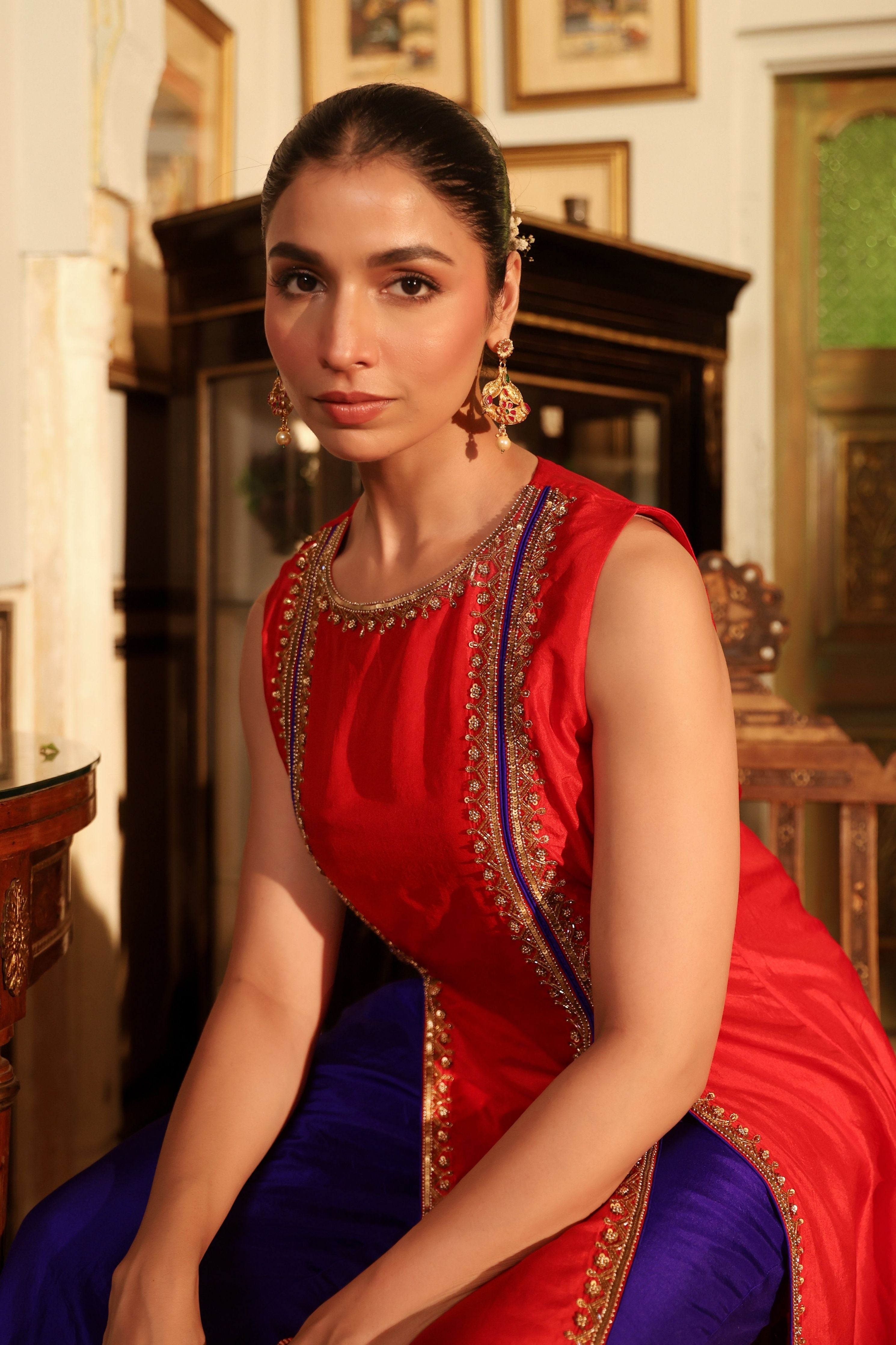 Jamuni Neel Kurta With Pants