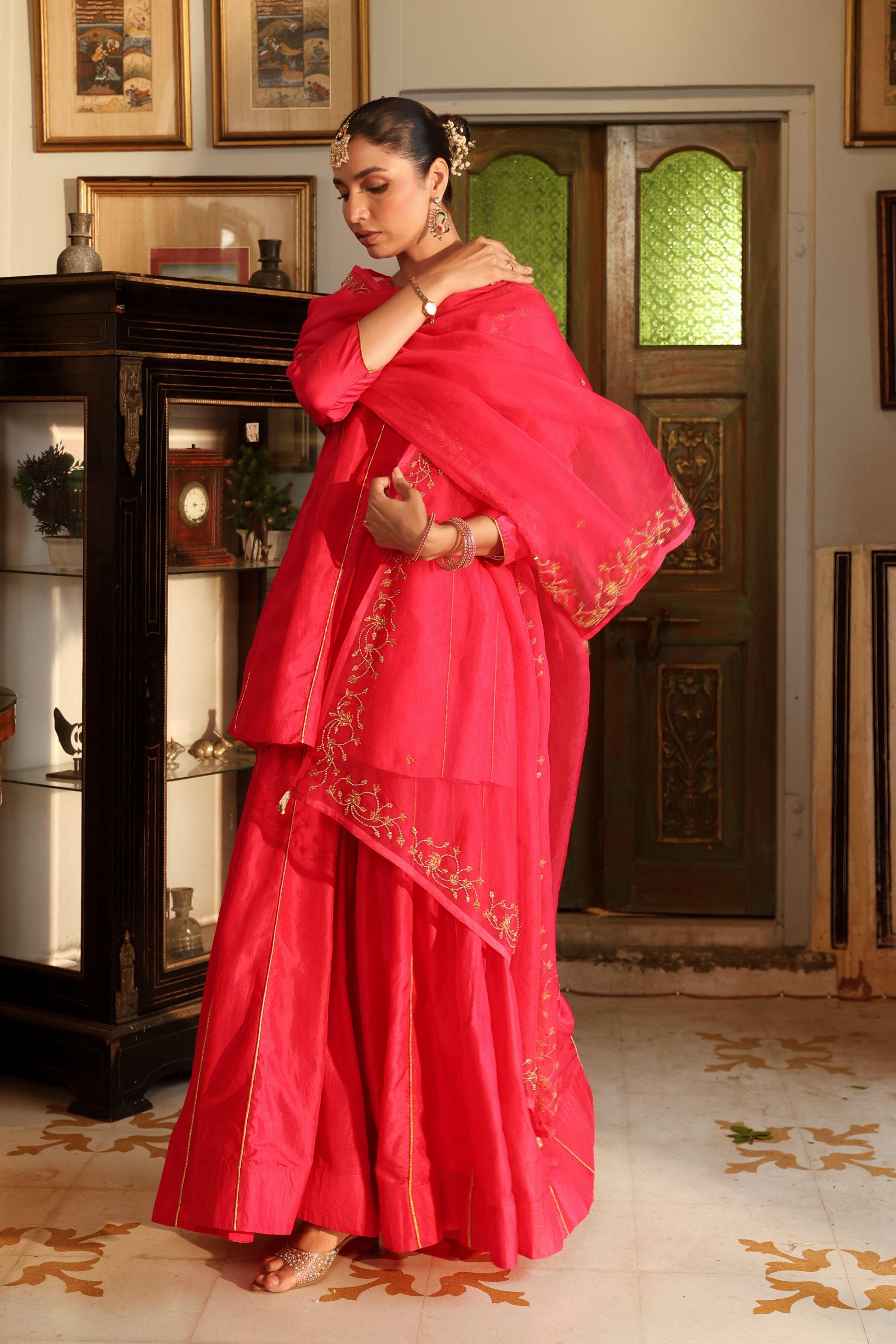 Fuschia Sharara Set