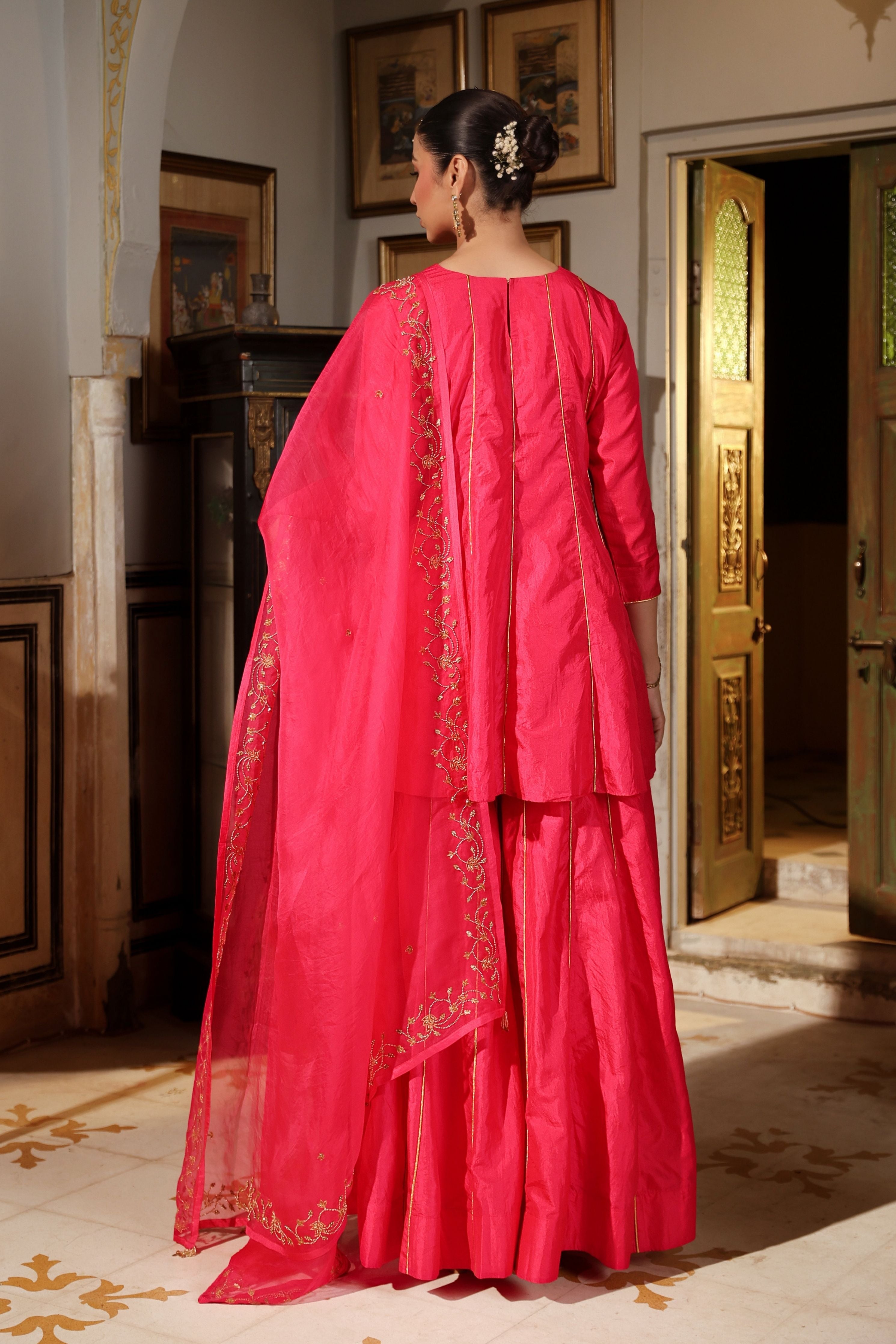 Fuschia Sharara Set