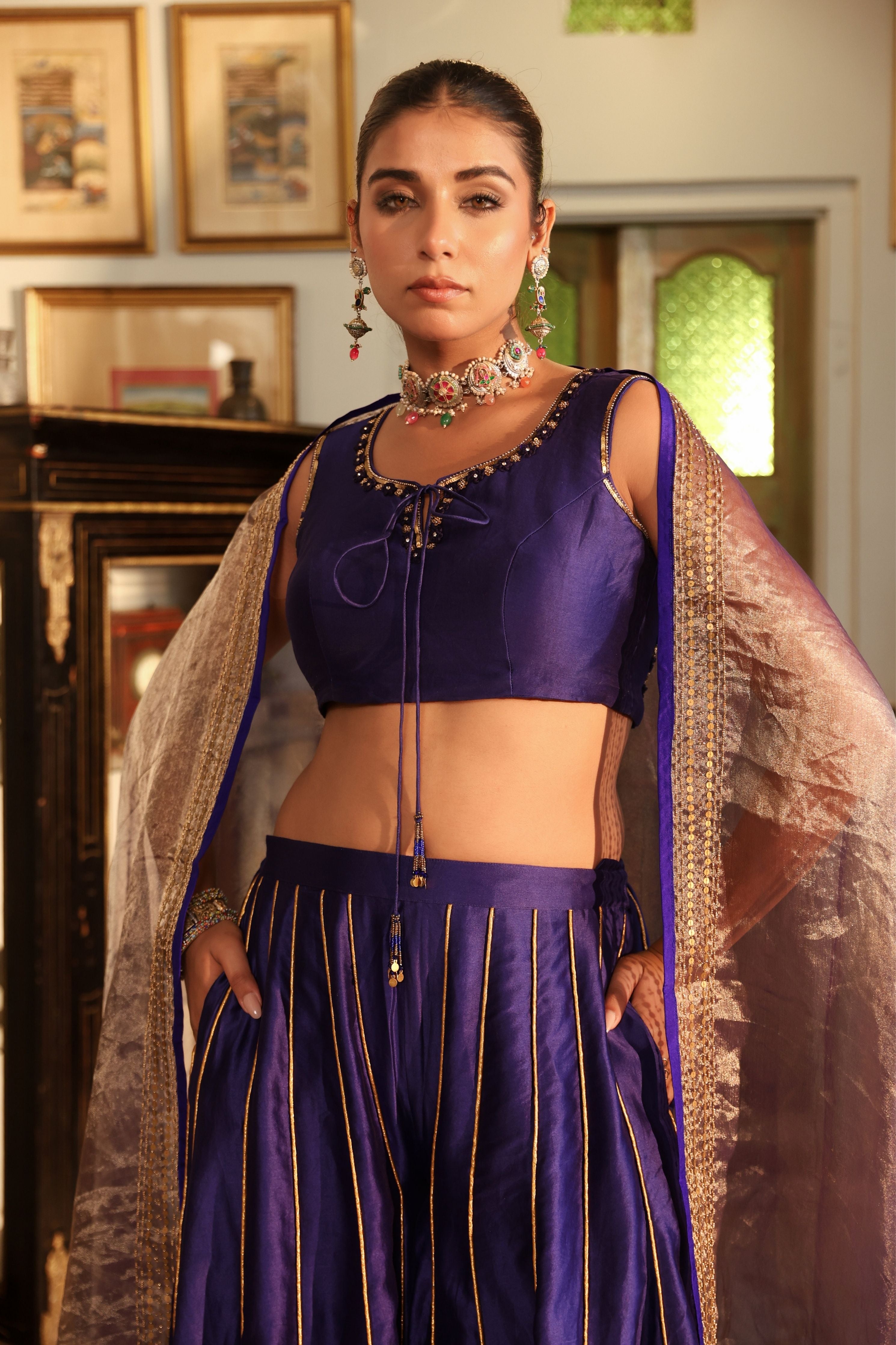 Jamuni Neel Sharara Set