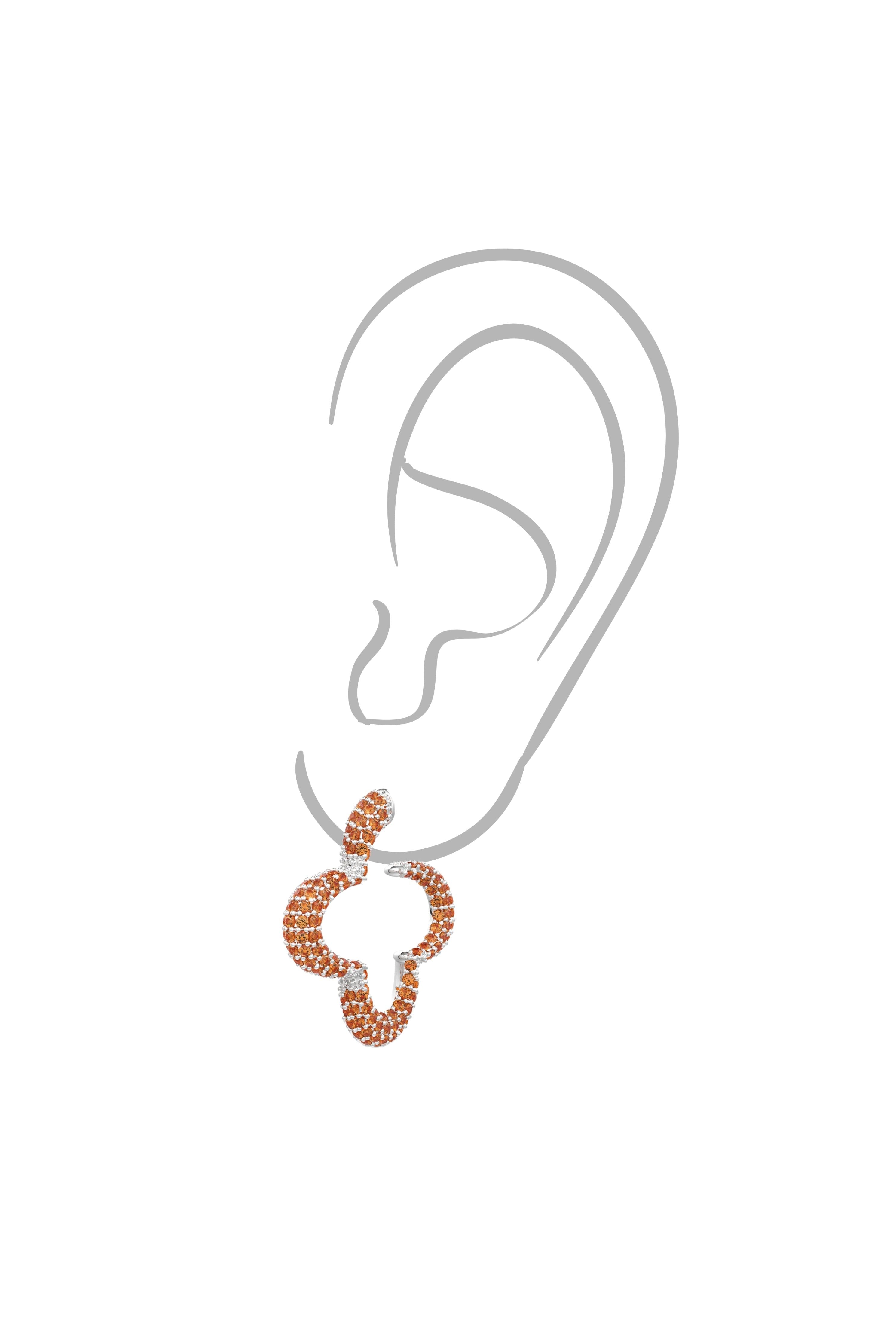 Orange Mini Bella Hoop Earrings
