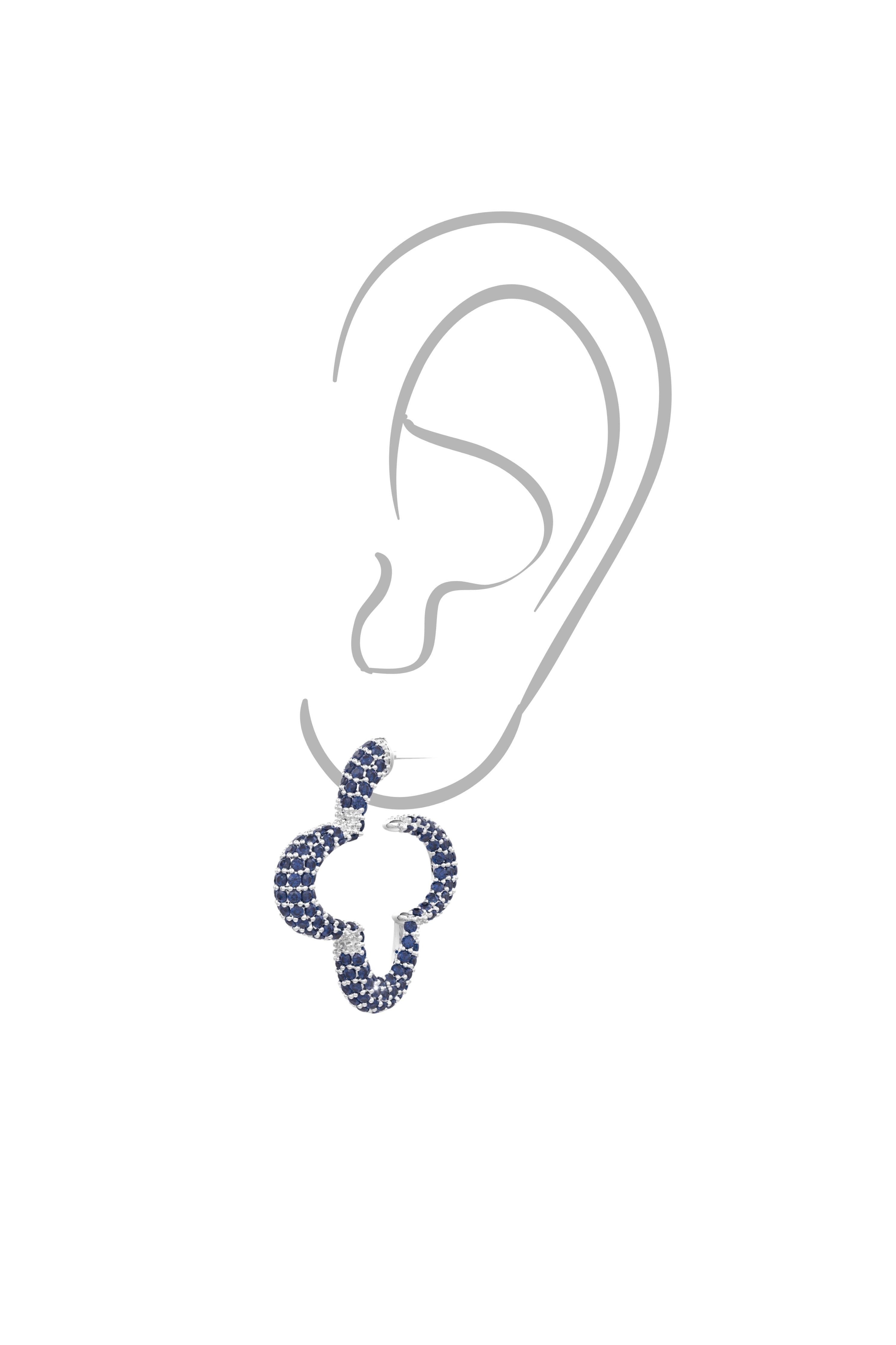 Blue Mini Bella Hoop Earrings