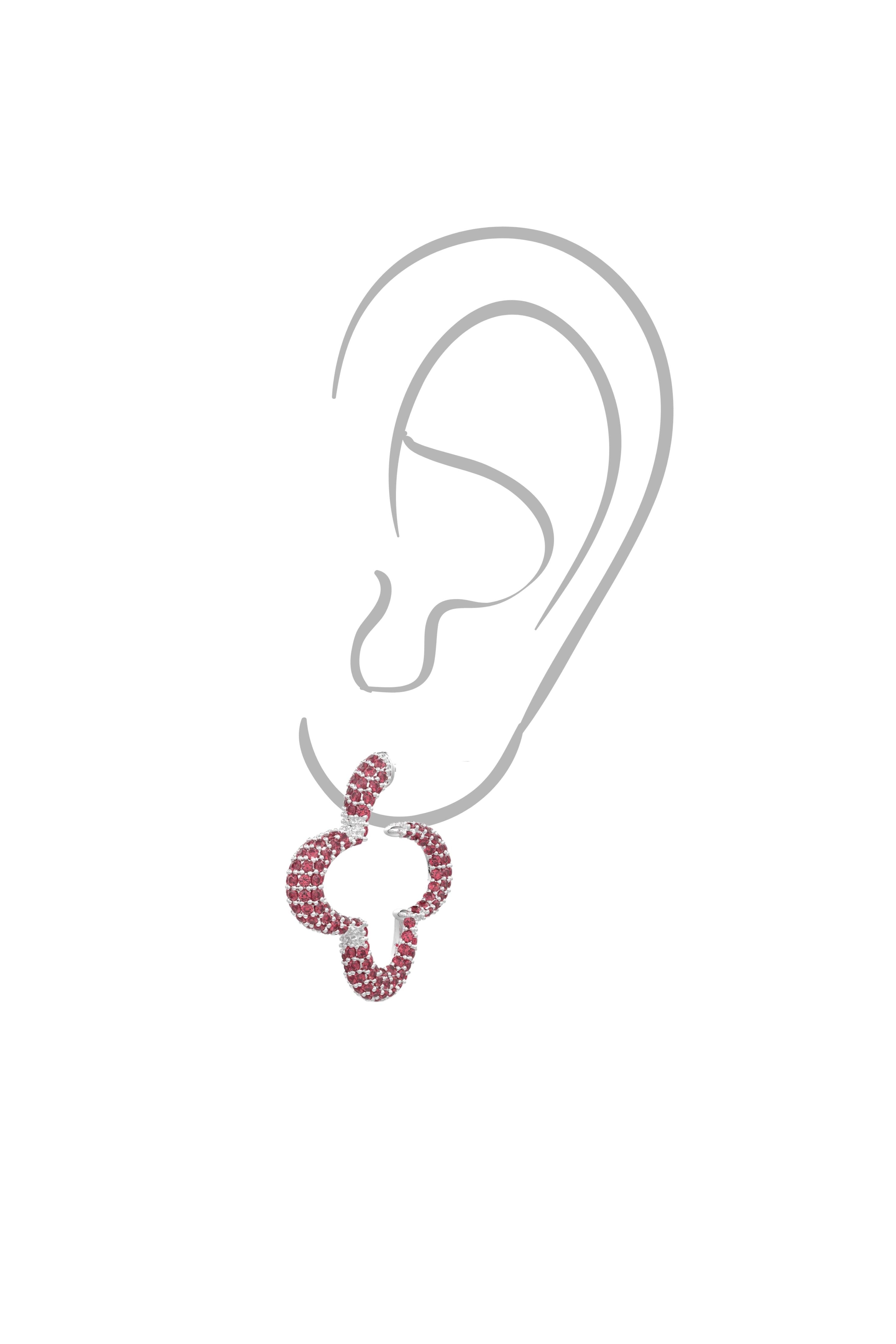 Pink Mini Bella Hoop Earrings