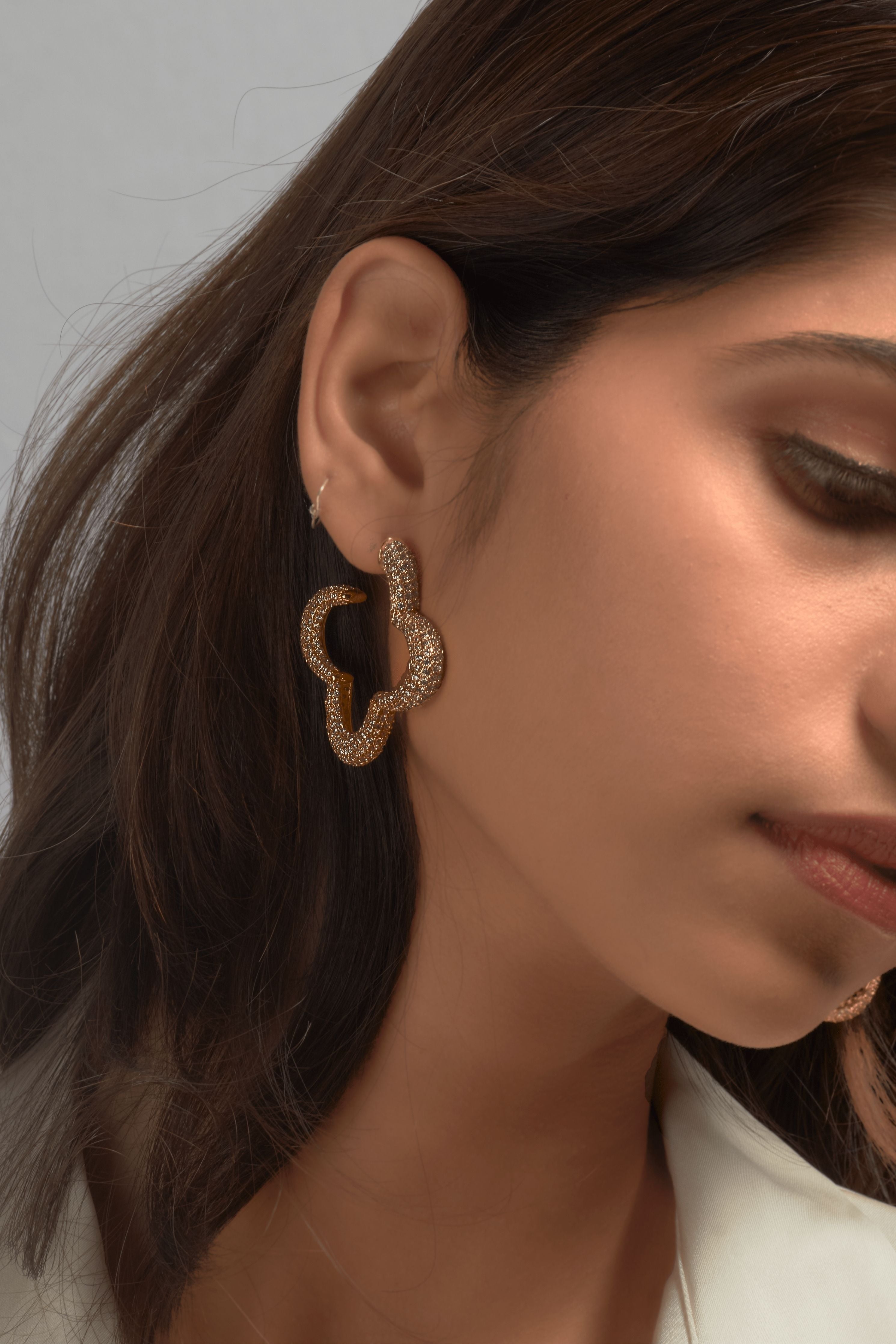 Gold Statement Bella Earrings