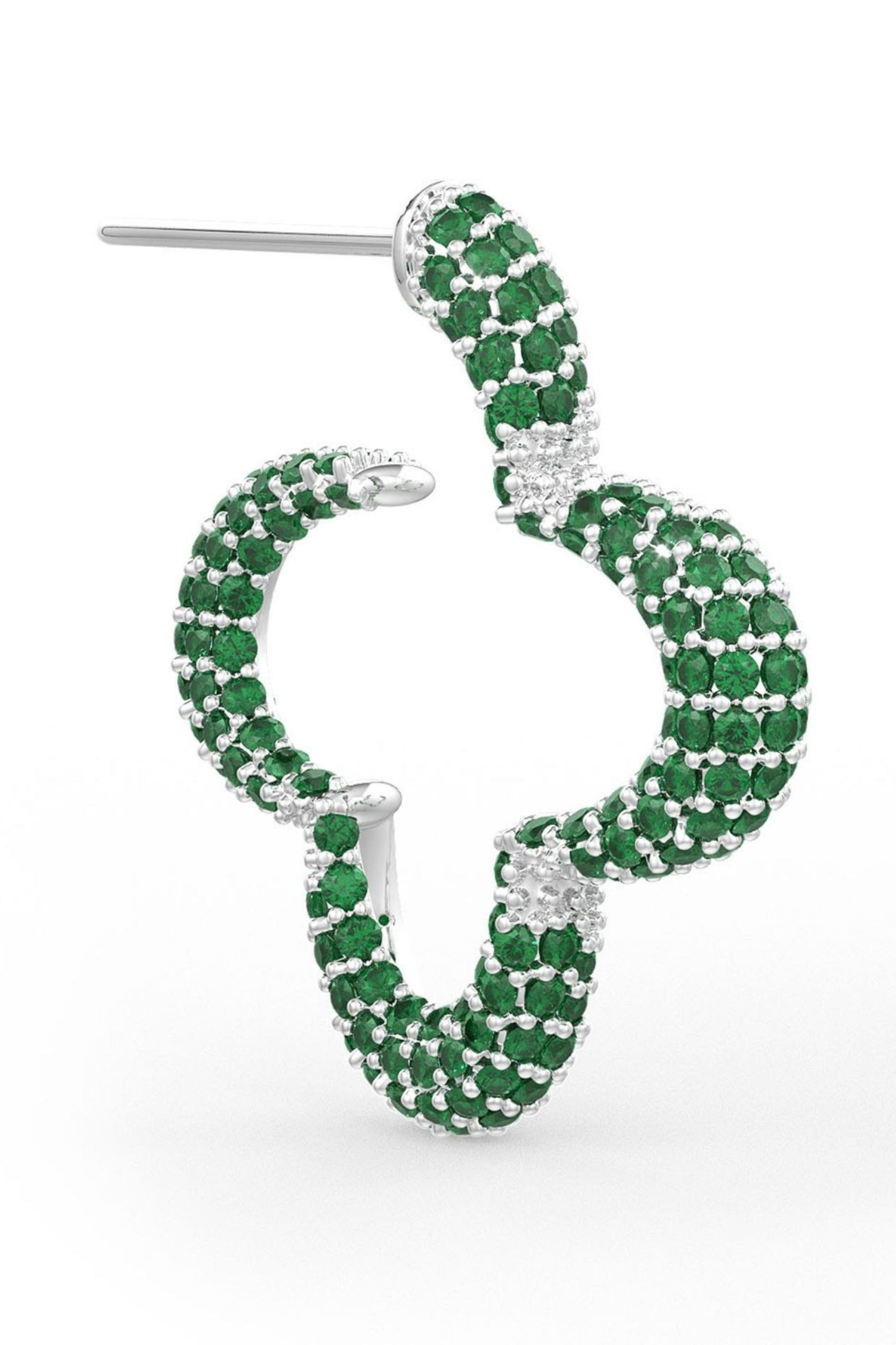 Emerald Green Statement Bella Earrings