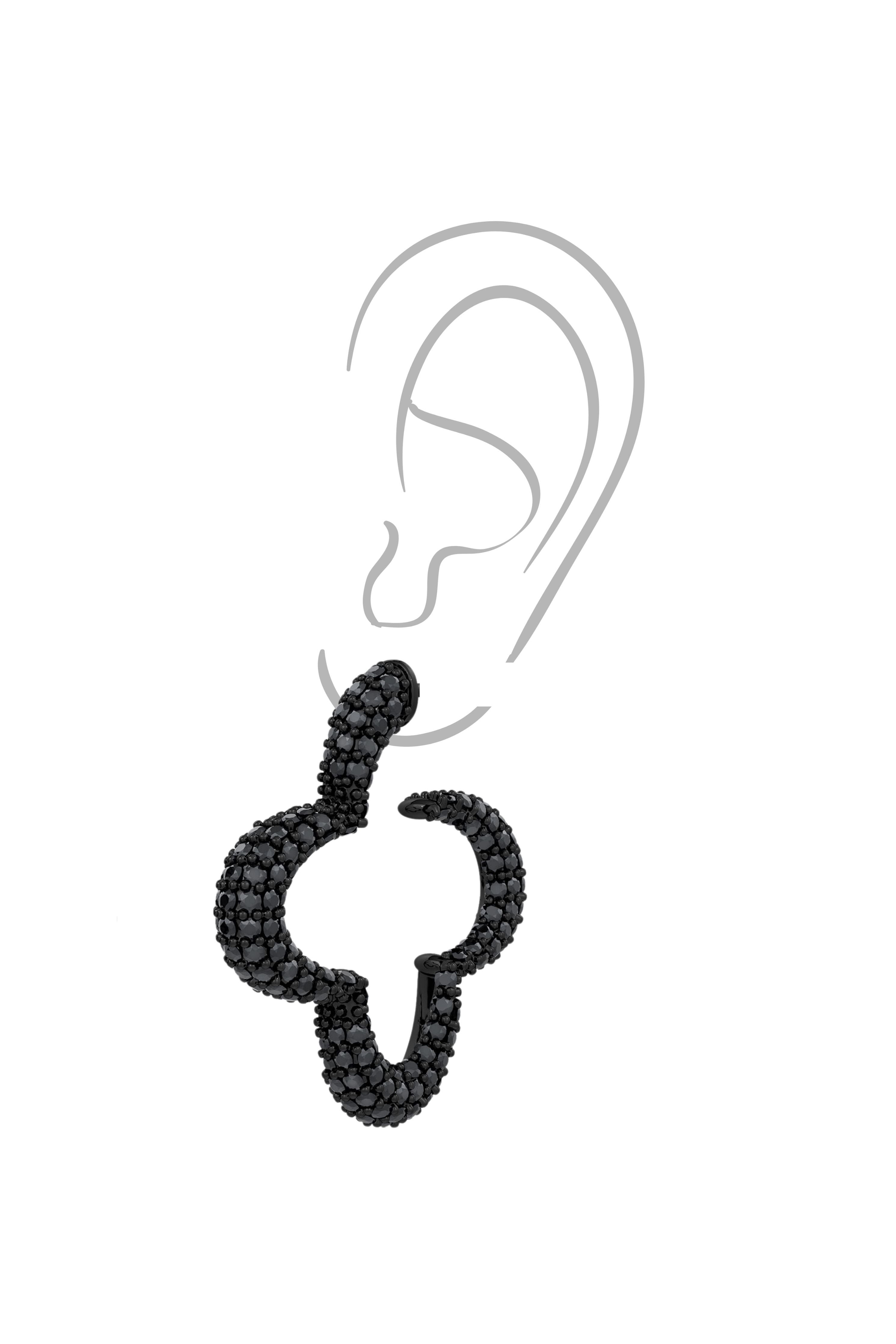 Black Statement Bella Earrings