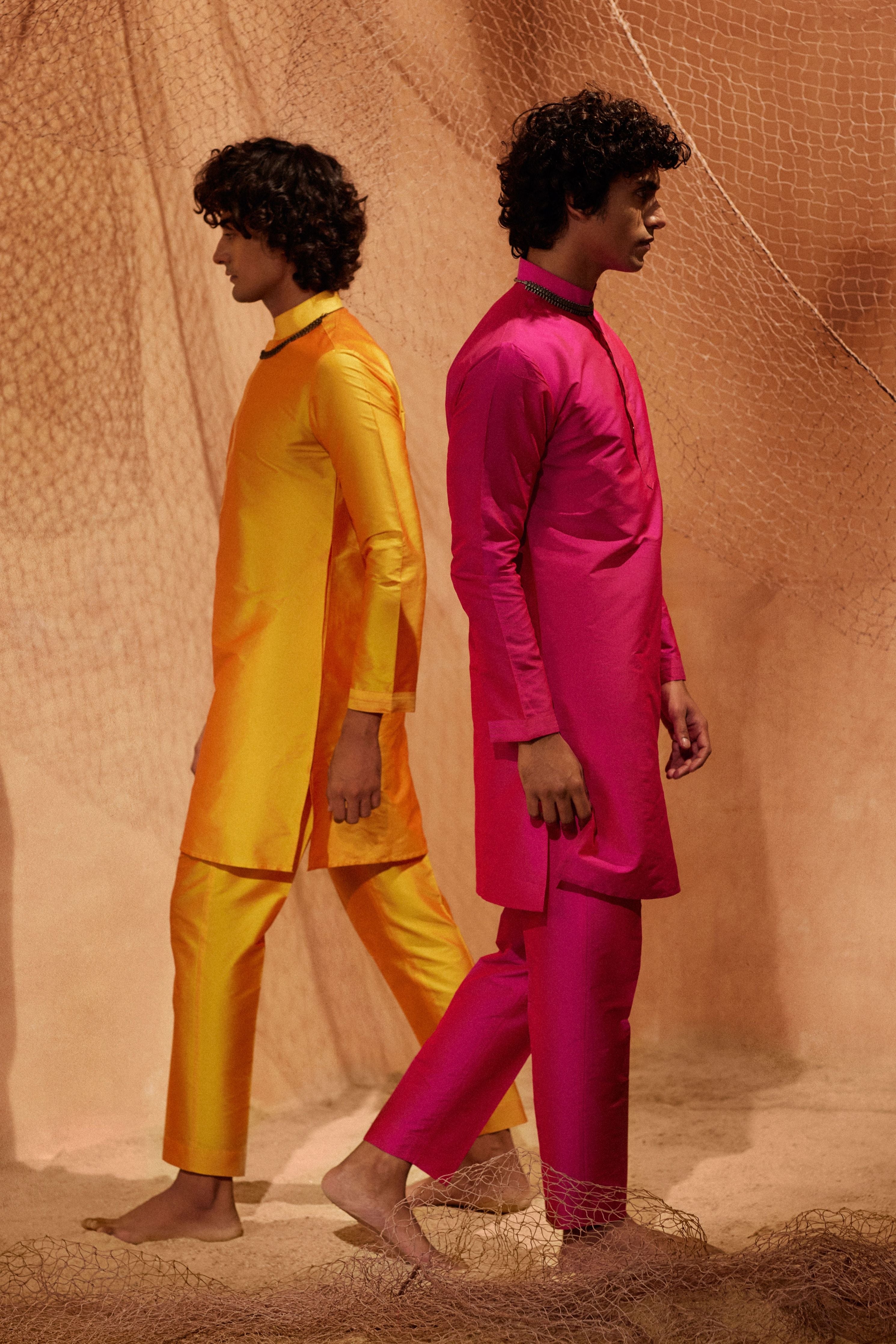 Dark Pink Tagai Kurta Set