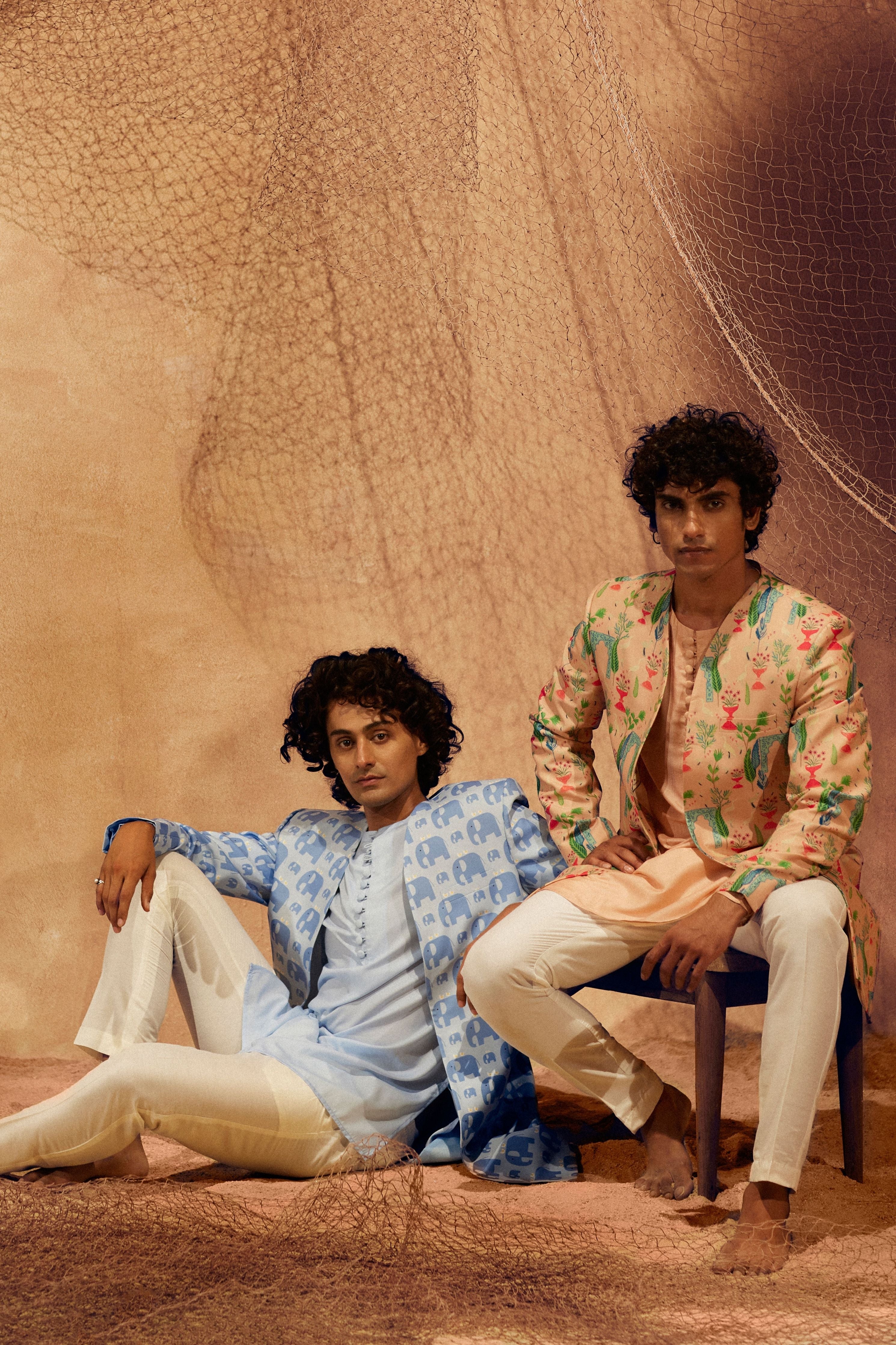 Pink Garden Indo Western Set