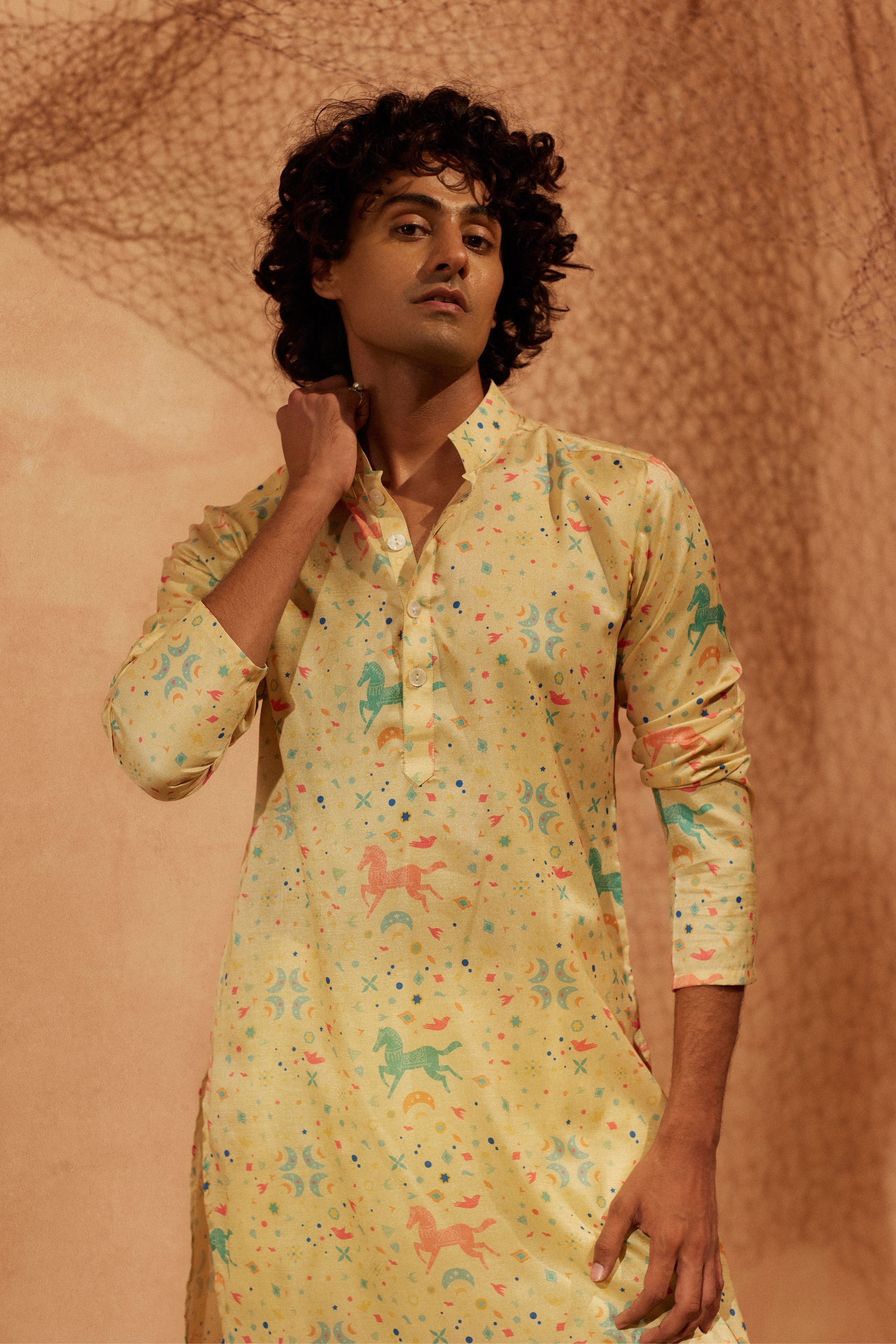 Flying Horses Printed Kurta Set