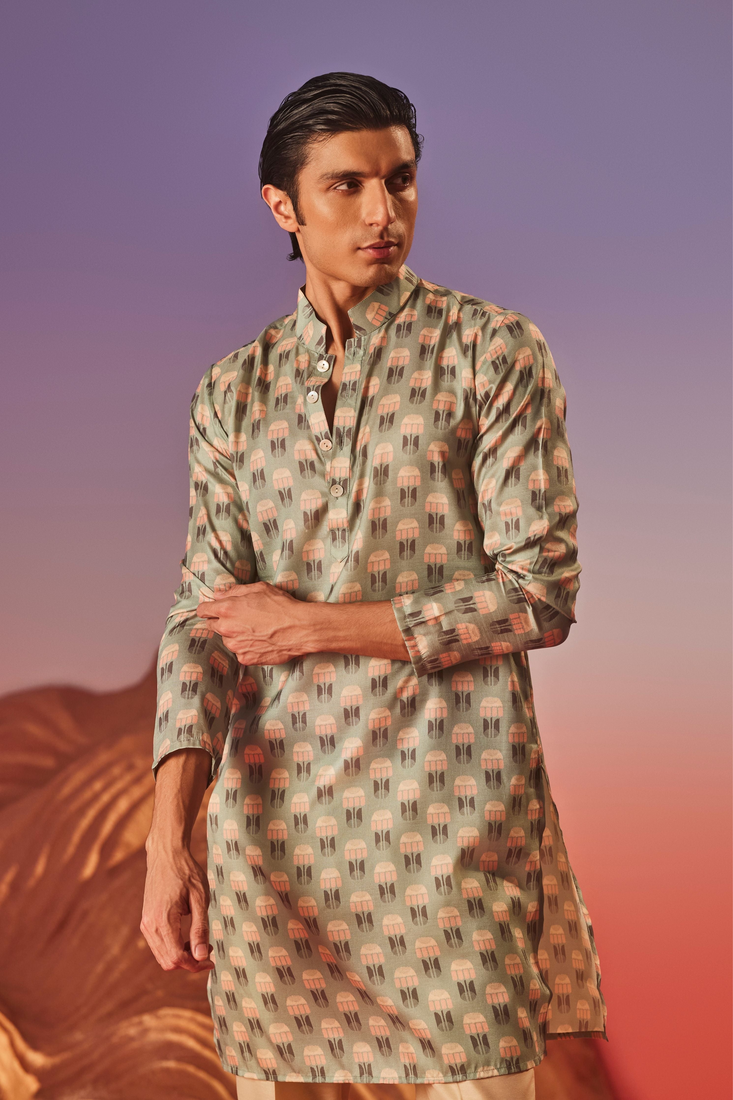 Green Blush Kurta