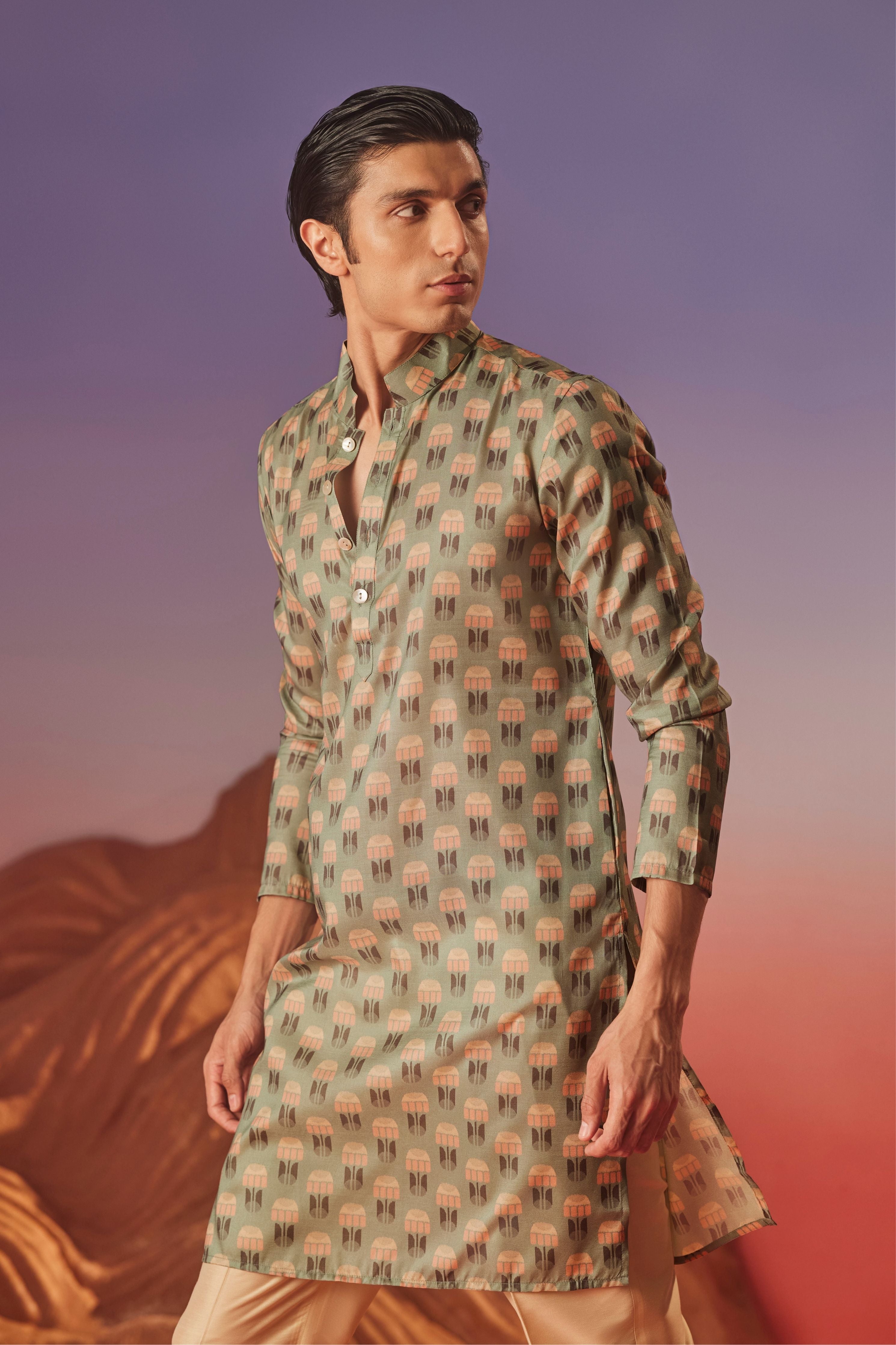 Green Blush Kurta